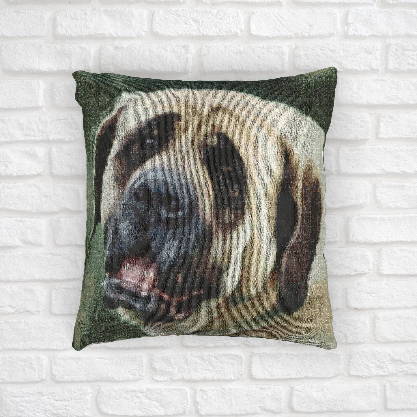 Mastiff Decorative Pillow – Gentle Giant Home Décor – Woven 17"x18" Accent Pillow