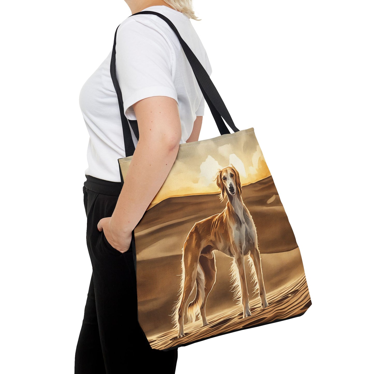 Saluki Tote Bag – Elegant Dog Lover Gift – Watercolor Saluki Art