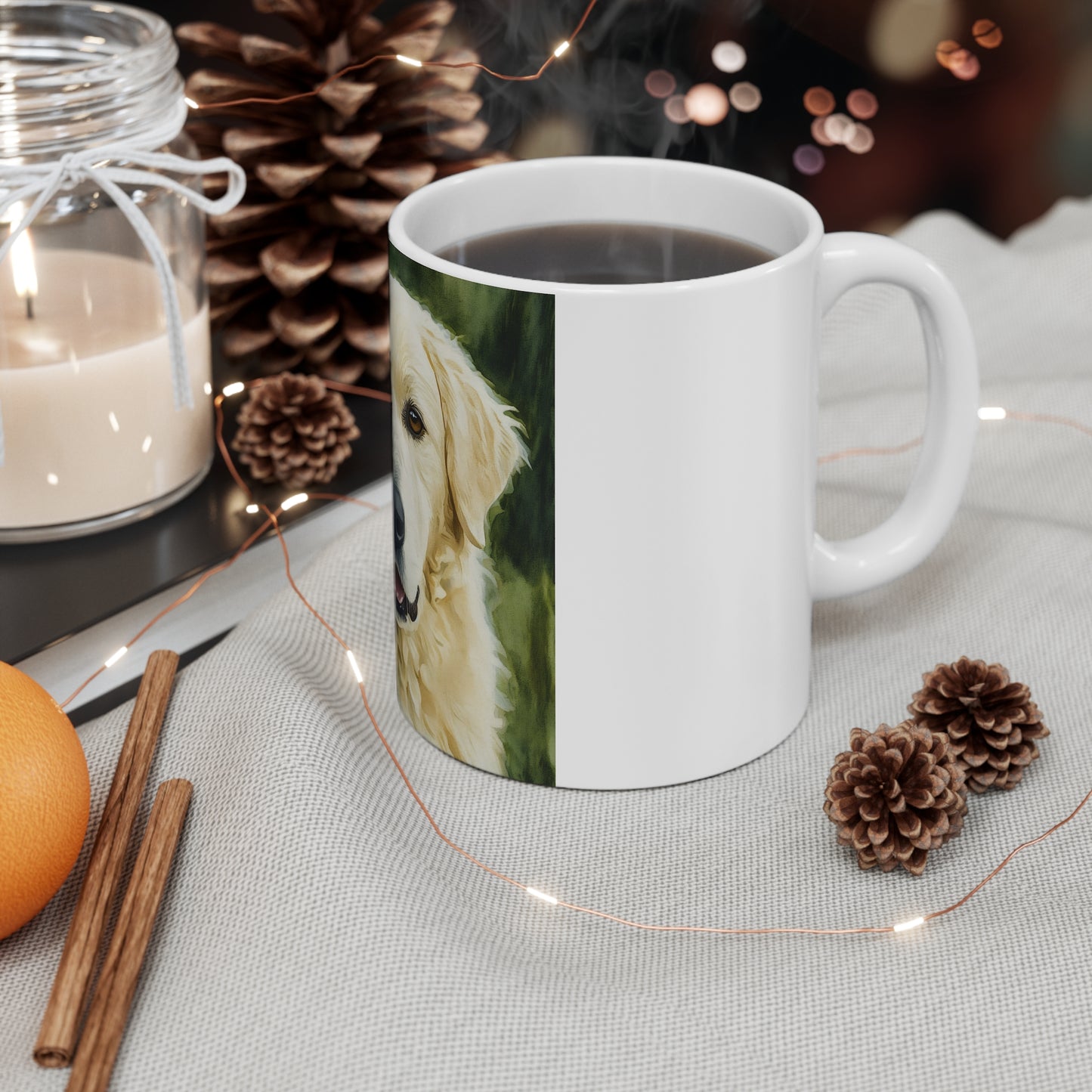 Kuvasz Coffee Mug | 11oz Ceramic Hungarian Guardian Dog Cup