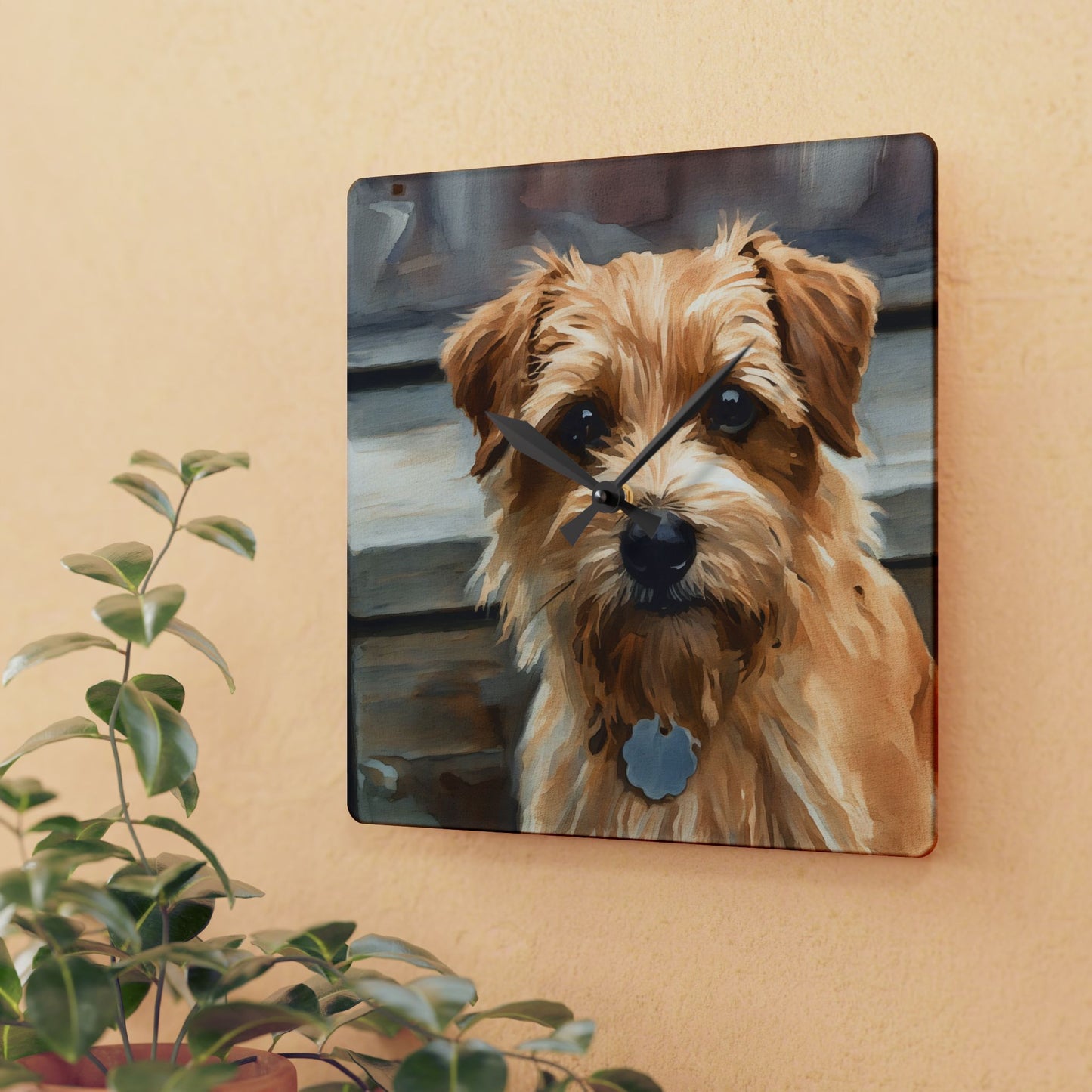 Norfolk Terrier Wall Clock – Adorable Dog Lover Gift – Watercolor Norfolk Terrier Art