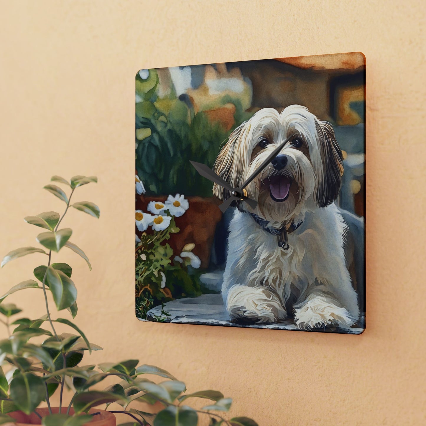 Havanese Wall Clock | 10.75″ Acrylic Cute Dog Lover Home Décor