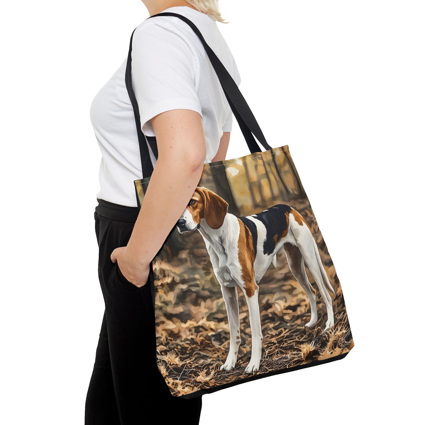 American Foxhound Tote Bag – Dog Lover Gift with Foxhound Watercolor Art