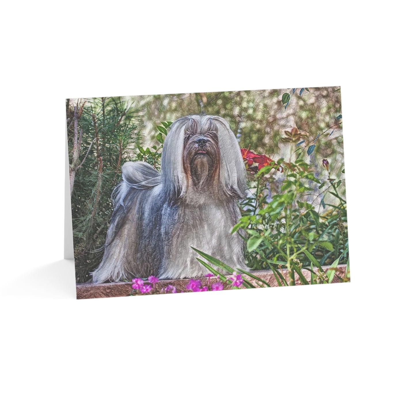 Lhasa Apso Greeting Cards | 5x7 Companion Dog Breed Stationery | Sets of 10, 30, 50