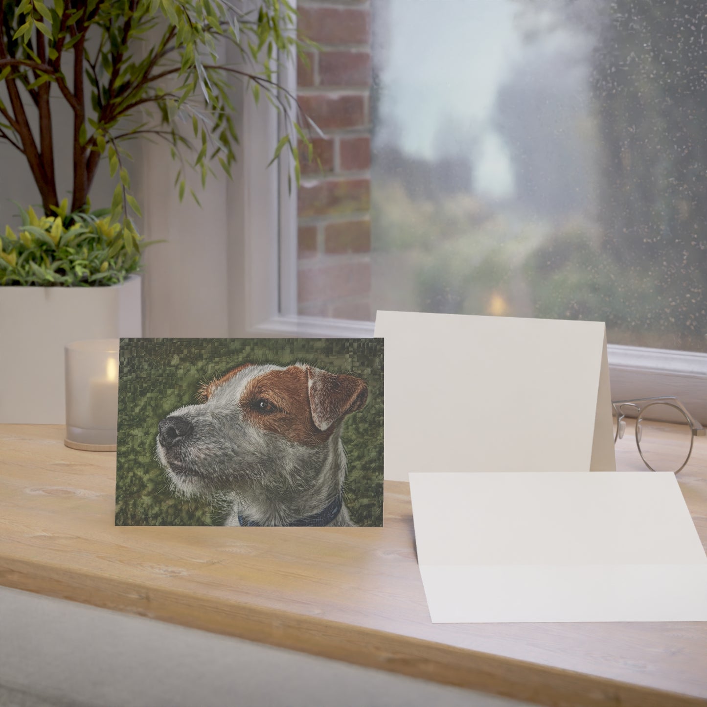 Parson Russell Terrier Greeting Cards – Energetic Dog Lover Gift – Watercolor Parson Russell Art (Set of 10, 30, or 50)