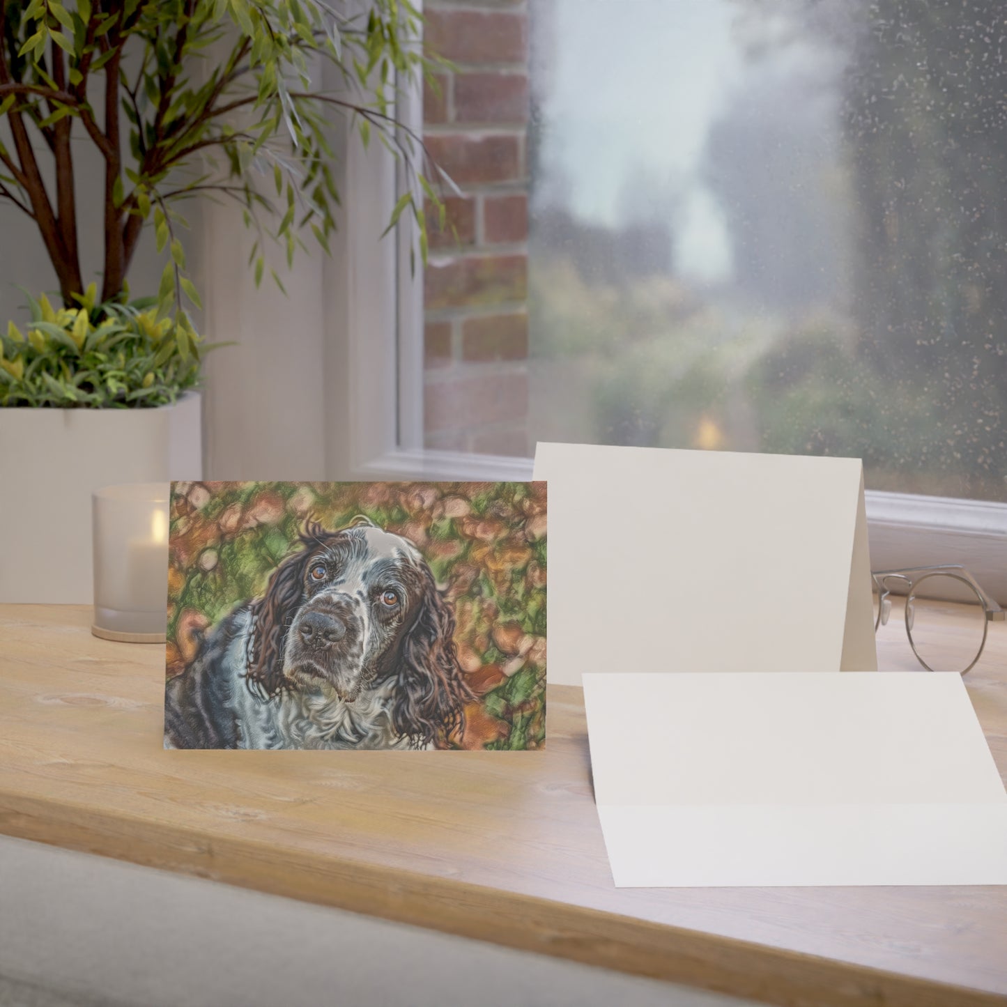English Springer Spaniel Greeting Cards – 5x7 Dog Lover Notecards – Set of 10, 30 or 50 with Envelopes