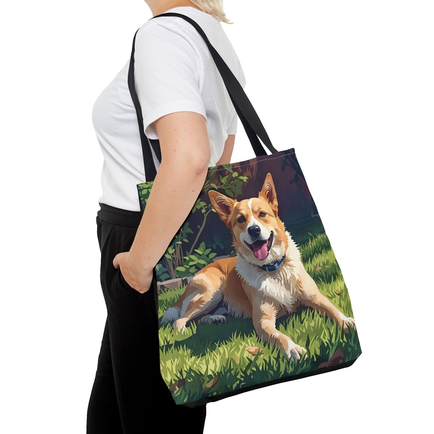 Carolina Dog Tote Bag | Dog Lover Gift | Stylish Reusable Canvas Bag with Elegant Carolina Dog Art