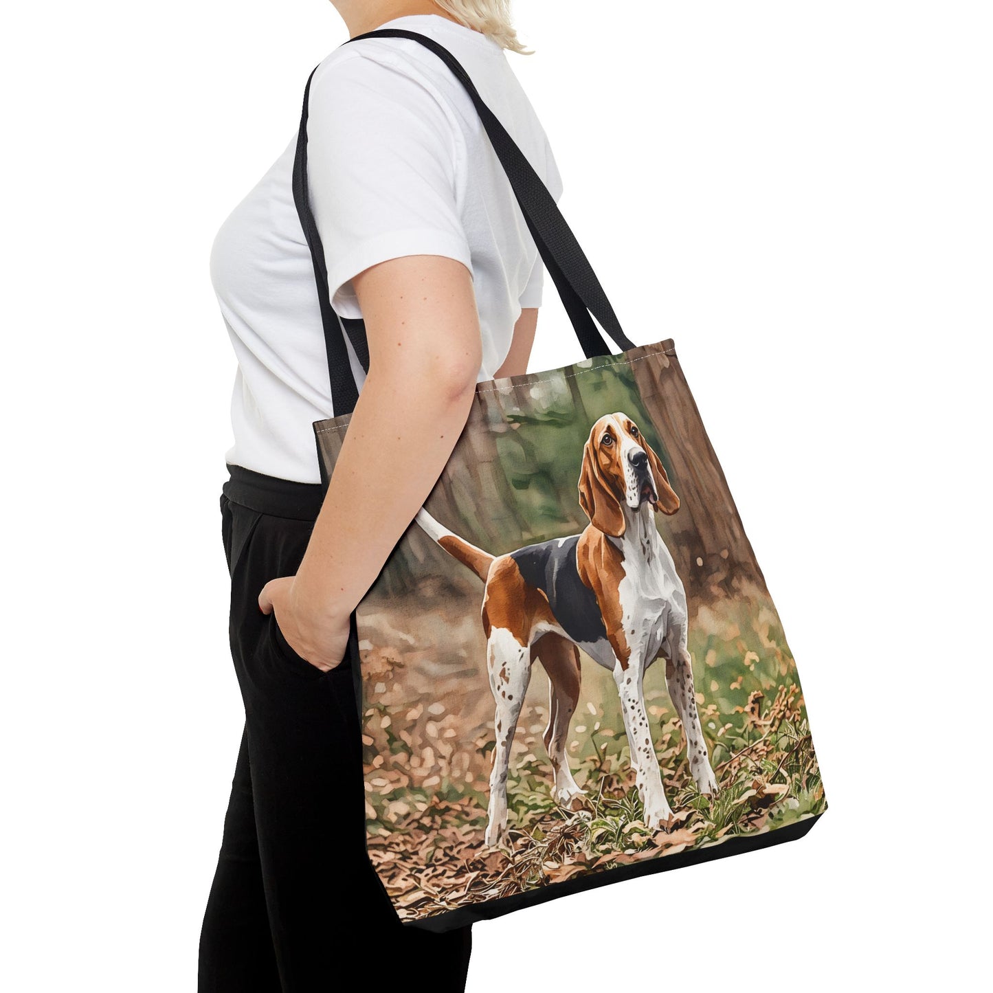 American English Coonhound Tote Bag – Dog Lover Gift with Coonhound Watercolor Art