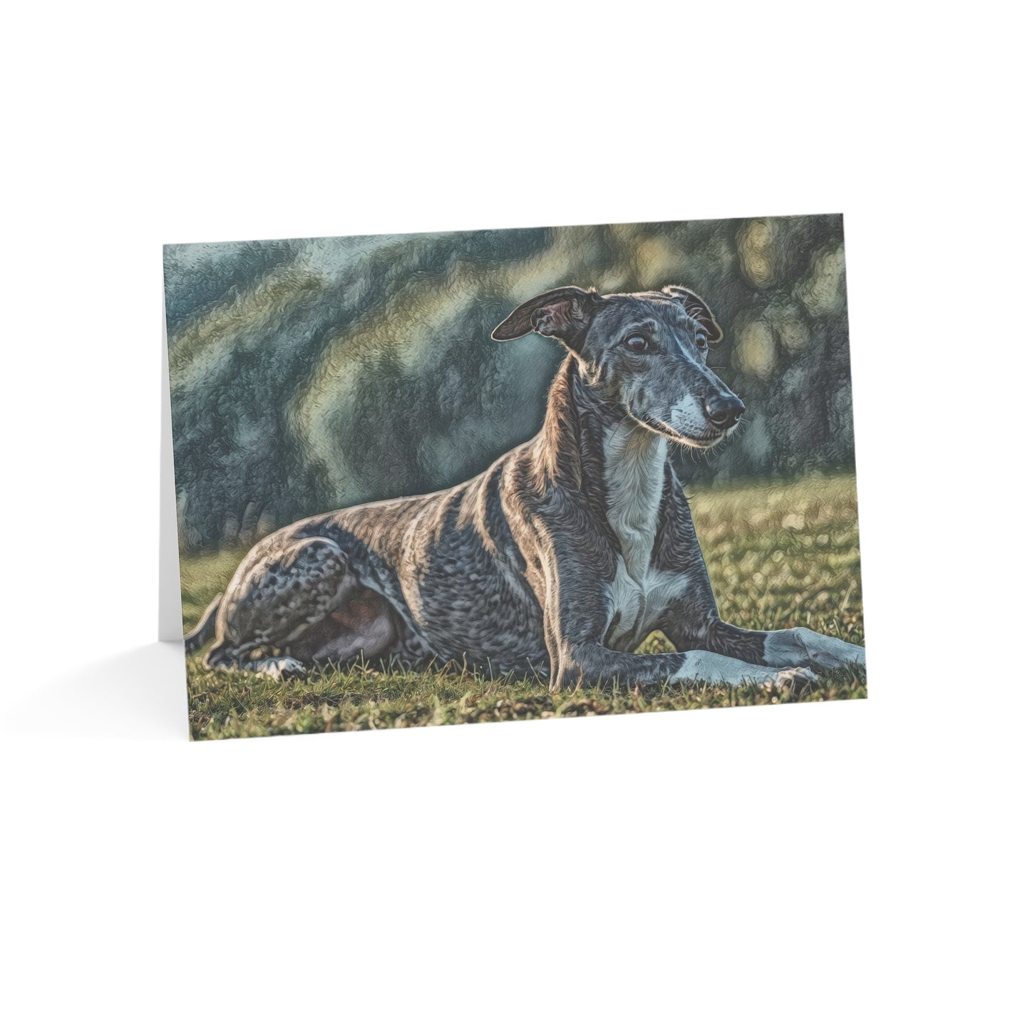 Greyhound Greeting Card Set | Elegant 5″x7″ Blank Sighthound Cards with Envelopes