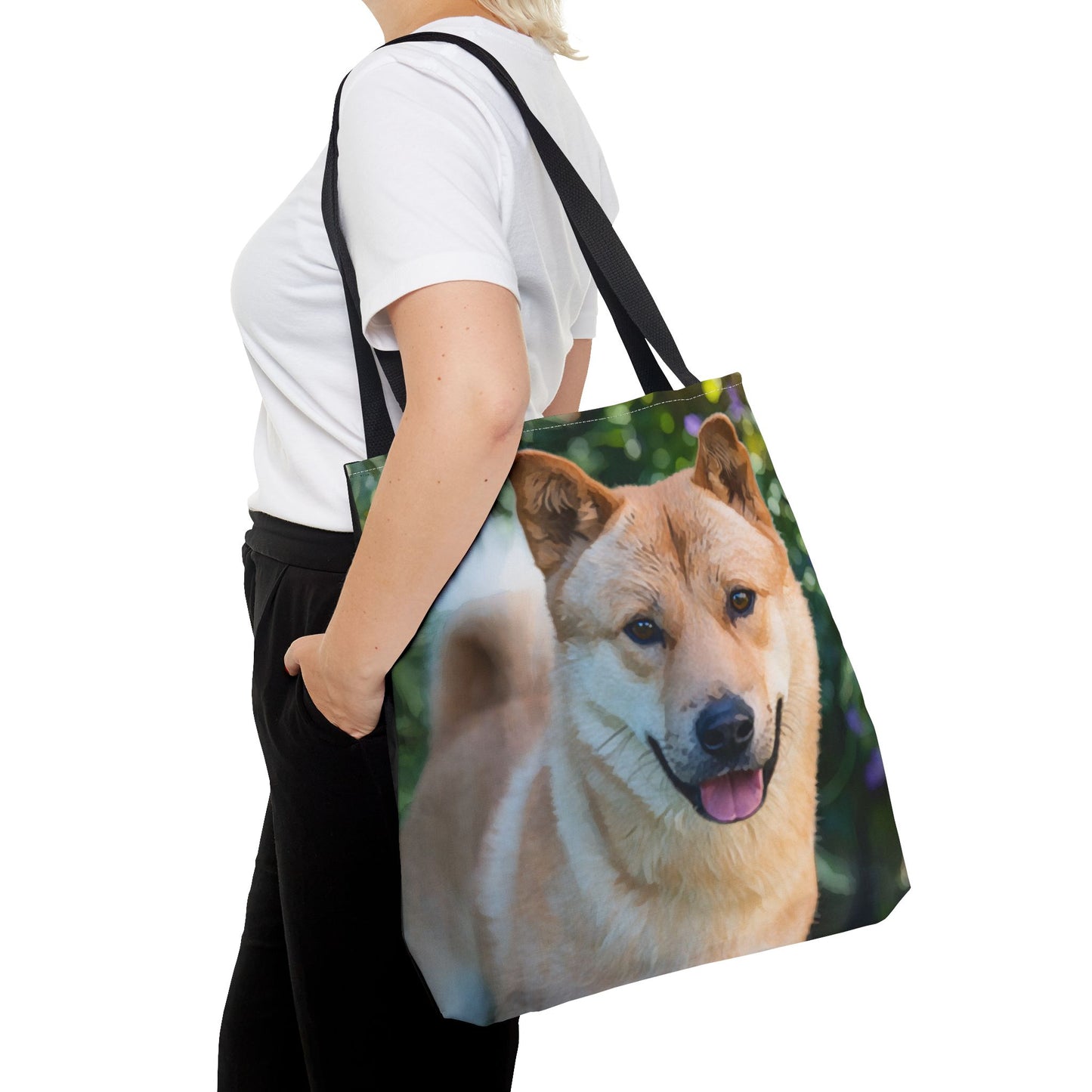 Korean Jindo Dog Tote Bag | Loyal Dog Lover Gift | Durable Reusable Bag
