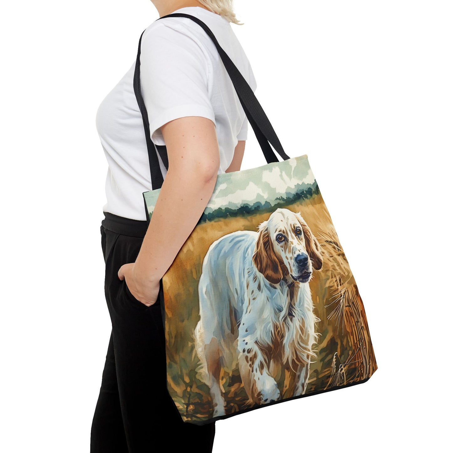 English Setter Tote Bag – Stylish Watercolor Dog Lover Gift