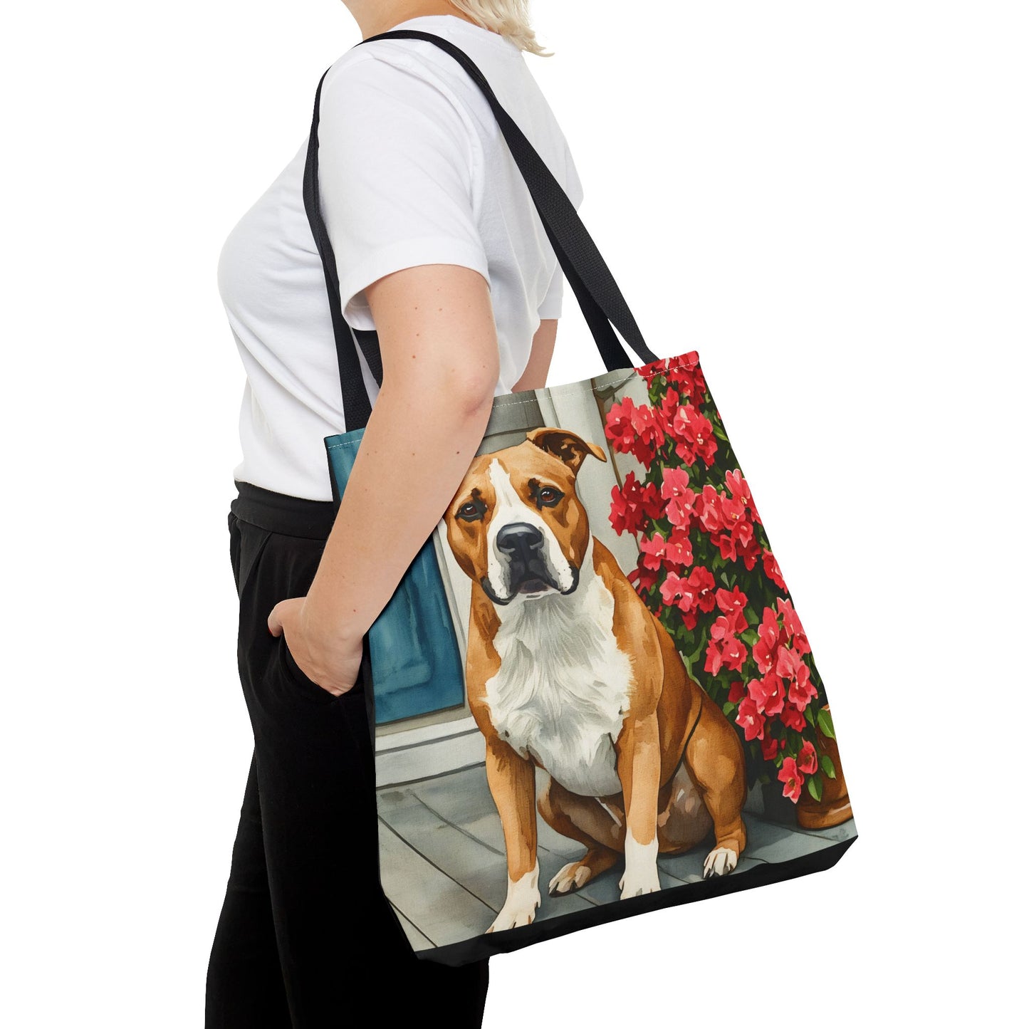 American Staffordshire Terrier Tote Bag | AmStaff Dog Lover Gift | Stylish Reusable Canvas Bag with Breed Art