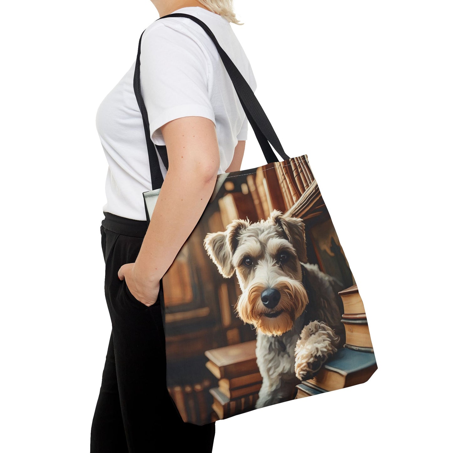 Schnoodle Tote Bag – Stylish Reusable Bag with Schnauzer & Poodle Watercolor Art