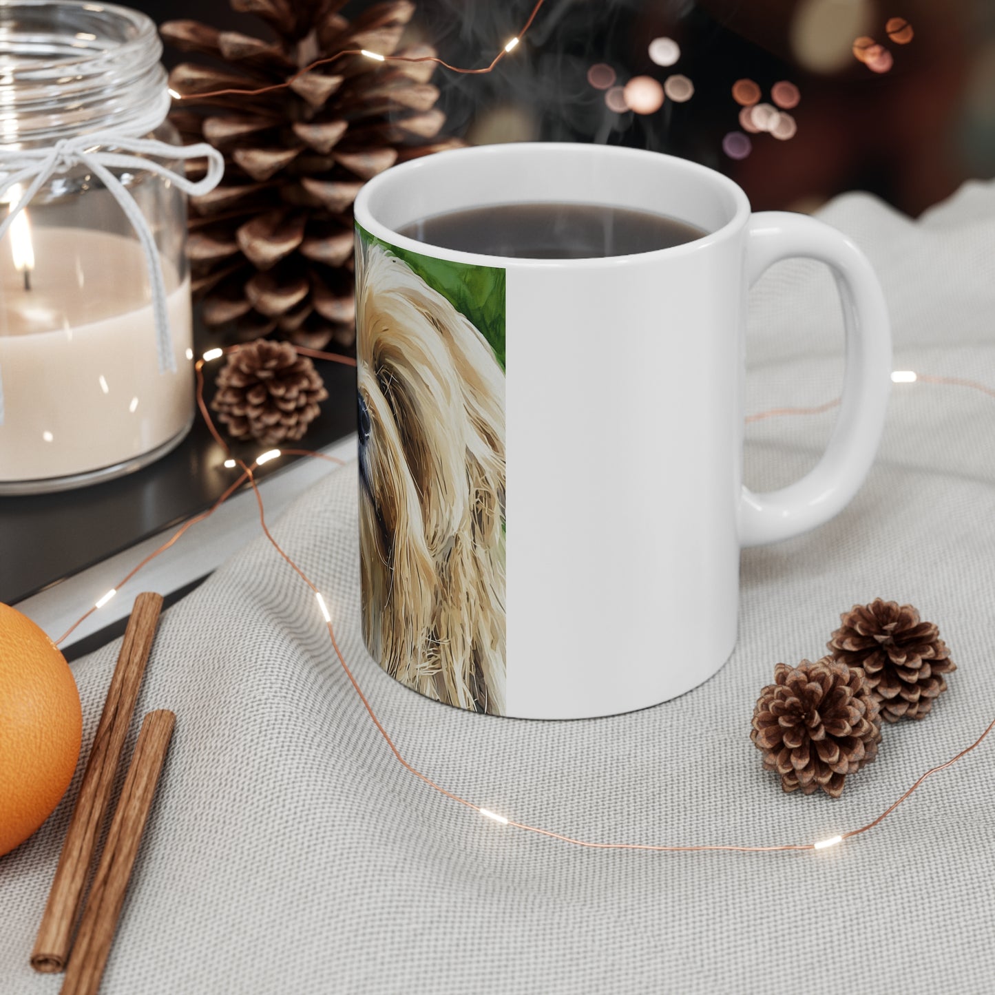 Löwchen Coffee Mug | 11oz Ceramic “Little Lion Dog” Breed Cup