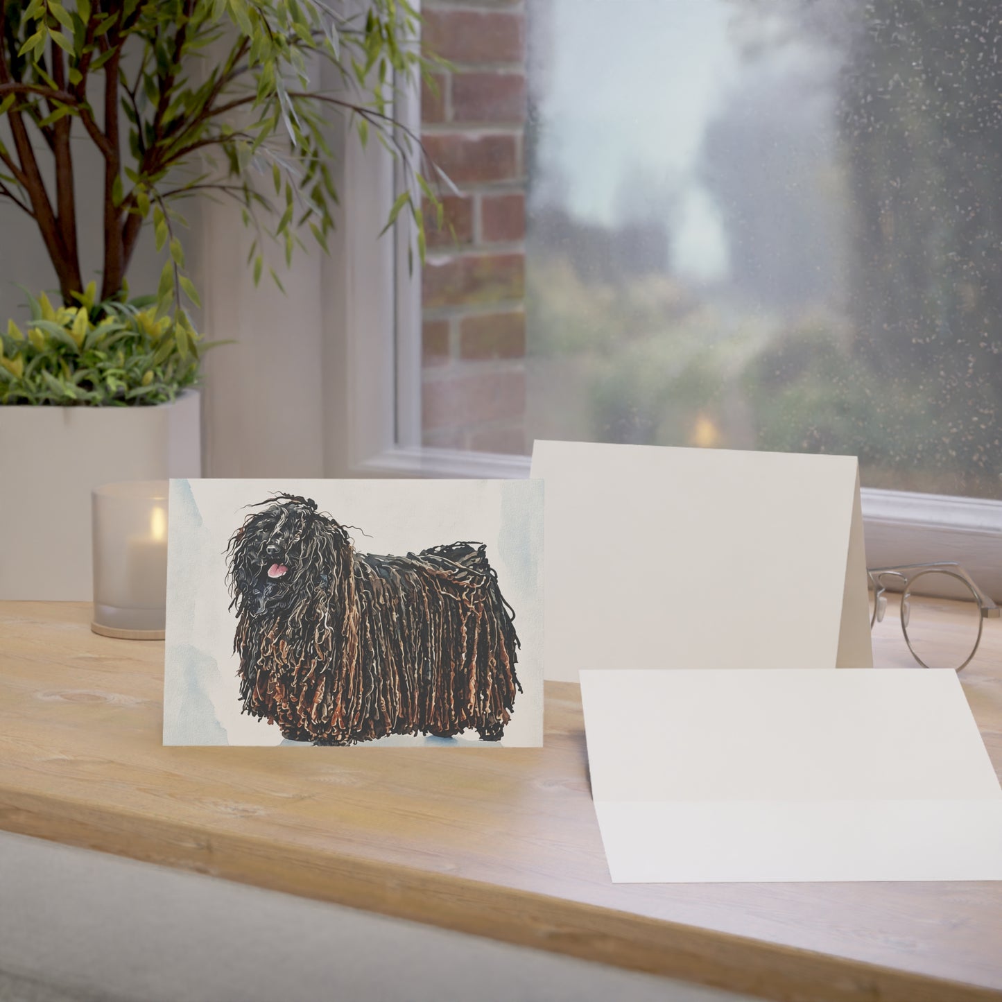 Puli Greeting Cards – Unique Dog Lover Stationery – Artistic Puli Design