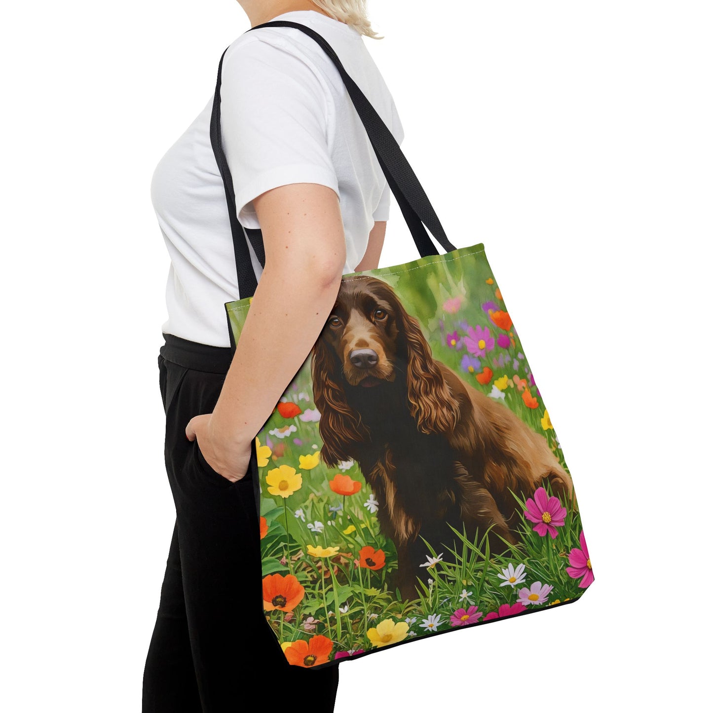 Field Spaniel Tote Bag – Watercolor Dog Breed Art Gift