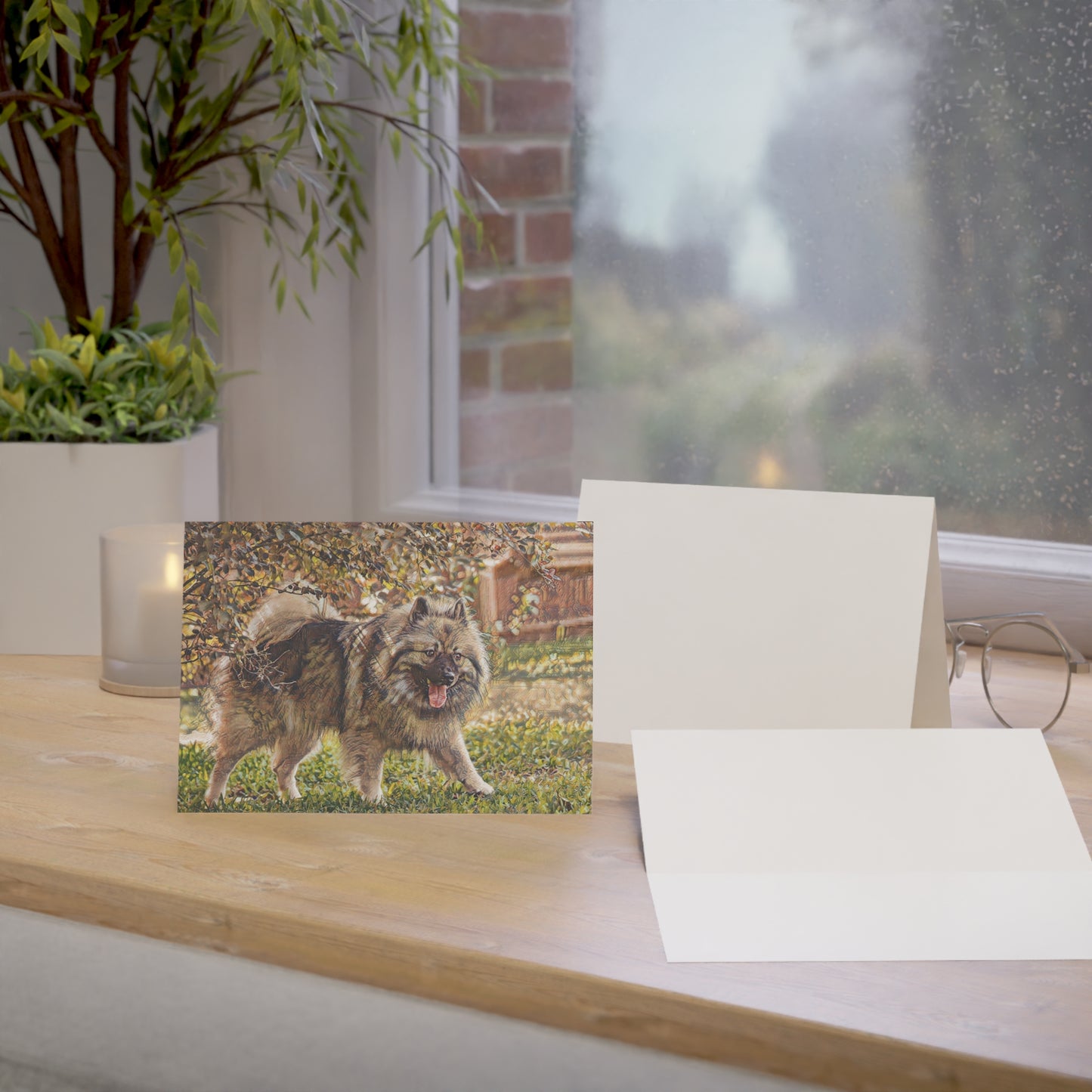 Keeshond Greeting Cards | 5x7 Dog Lover Stationery | Sets of 10, 30, 50