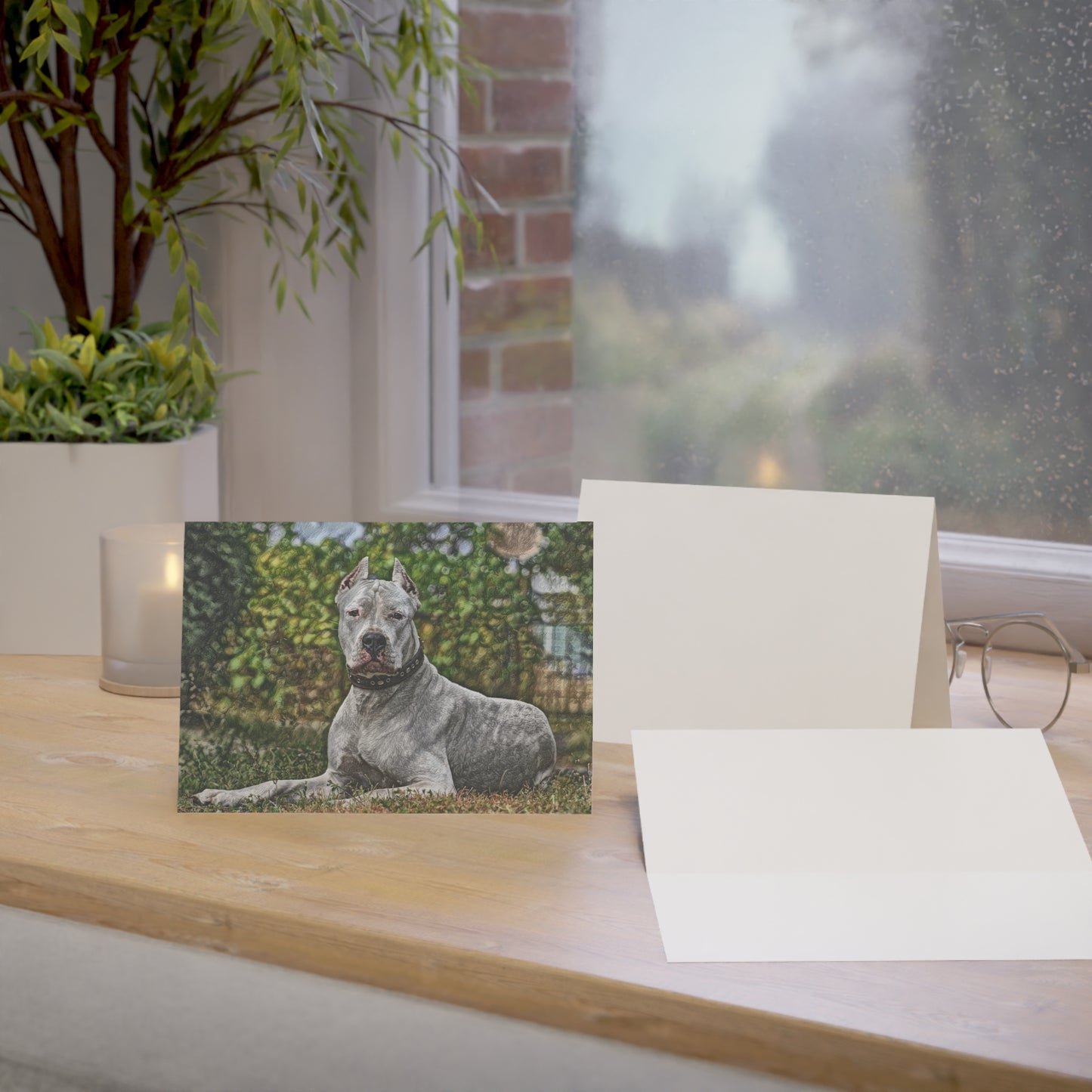 Dogo Argentino Greeting Card Set | Elegant 5x7 Blank Dog Cards