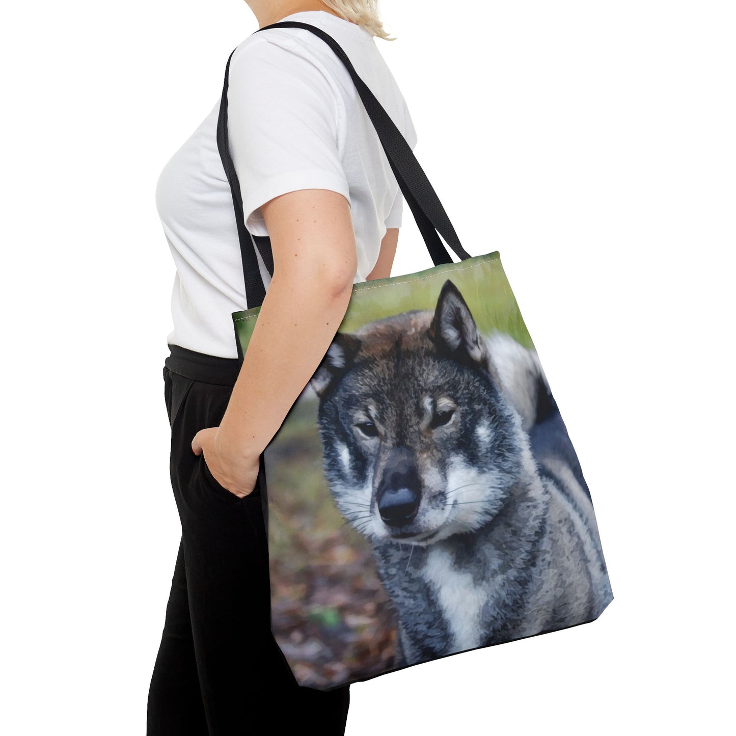 Shikoku Tote Bag – Rare Japanese Dog Lover Gift – Watercolor Shikoku Art