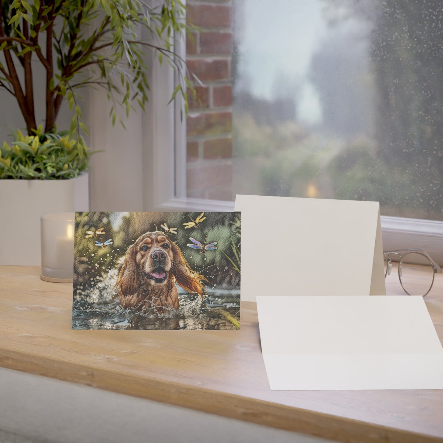 Cocker Spaniel Greeting Card Set - Oil-Painted Dog Art | Blank Inside | Envelopes Included