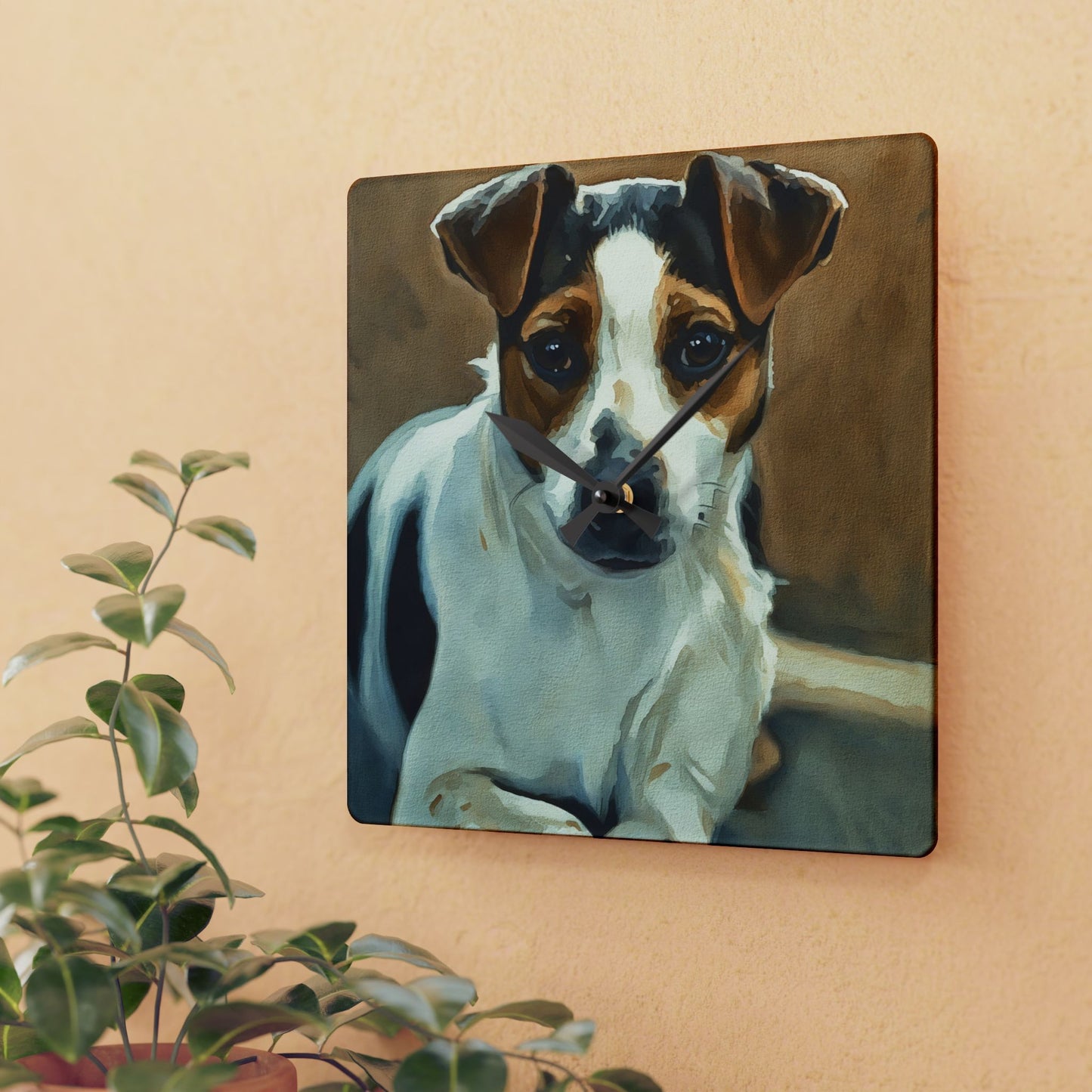Watercolor Danish-Swedish Farmdog Wall Clock | Modern Acrylic Dog Lover Décor