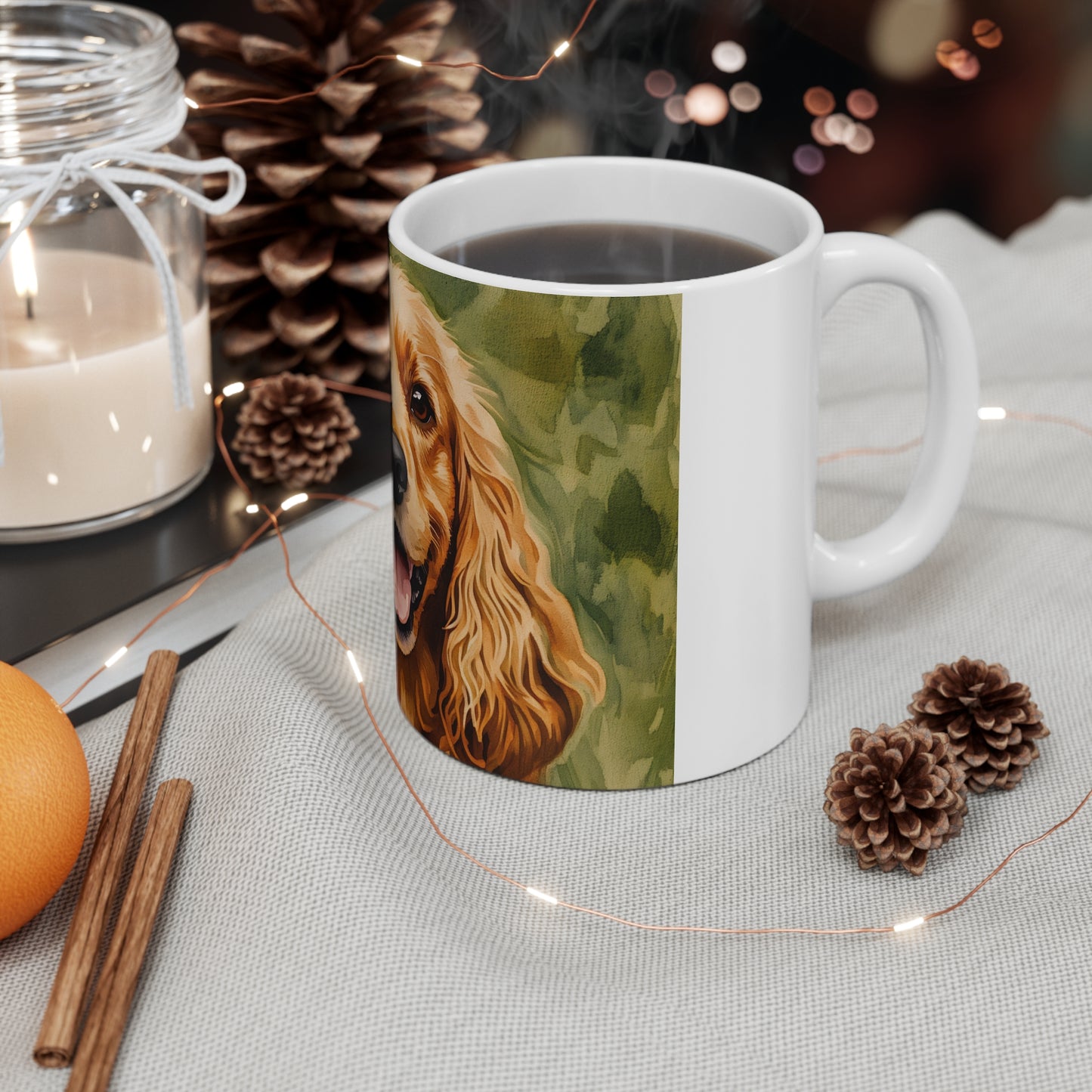 Cocker Spaniel Coffee Mug – Watercolor Dog Headshot | Gift for Dog Lovers