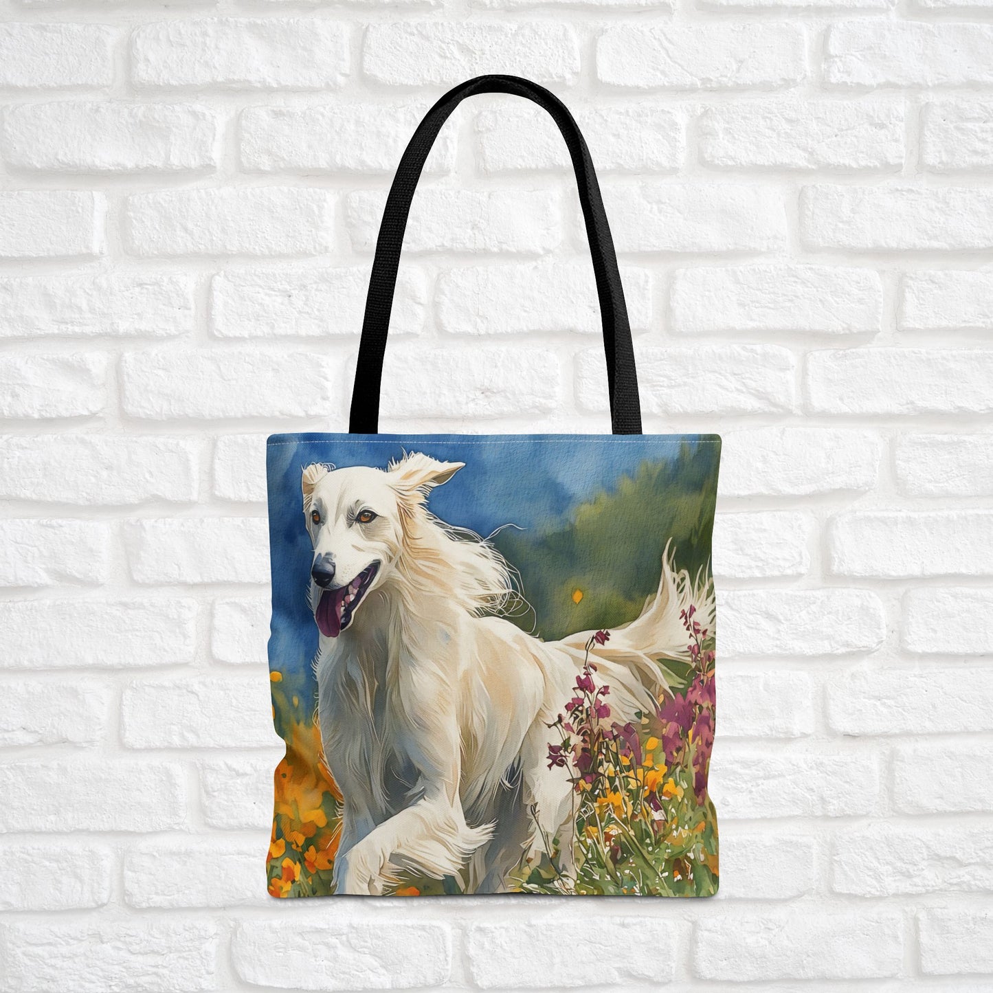 Borzoi Tote Bag | Dog Lover Gift | Stylish Reusable Canvas Bag with Elegant Borzoi Art