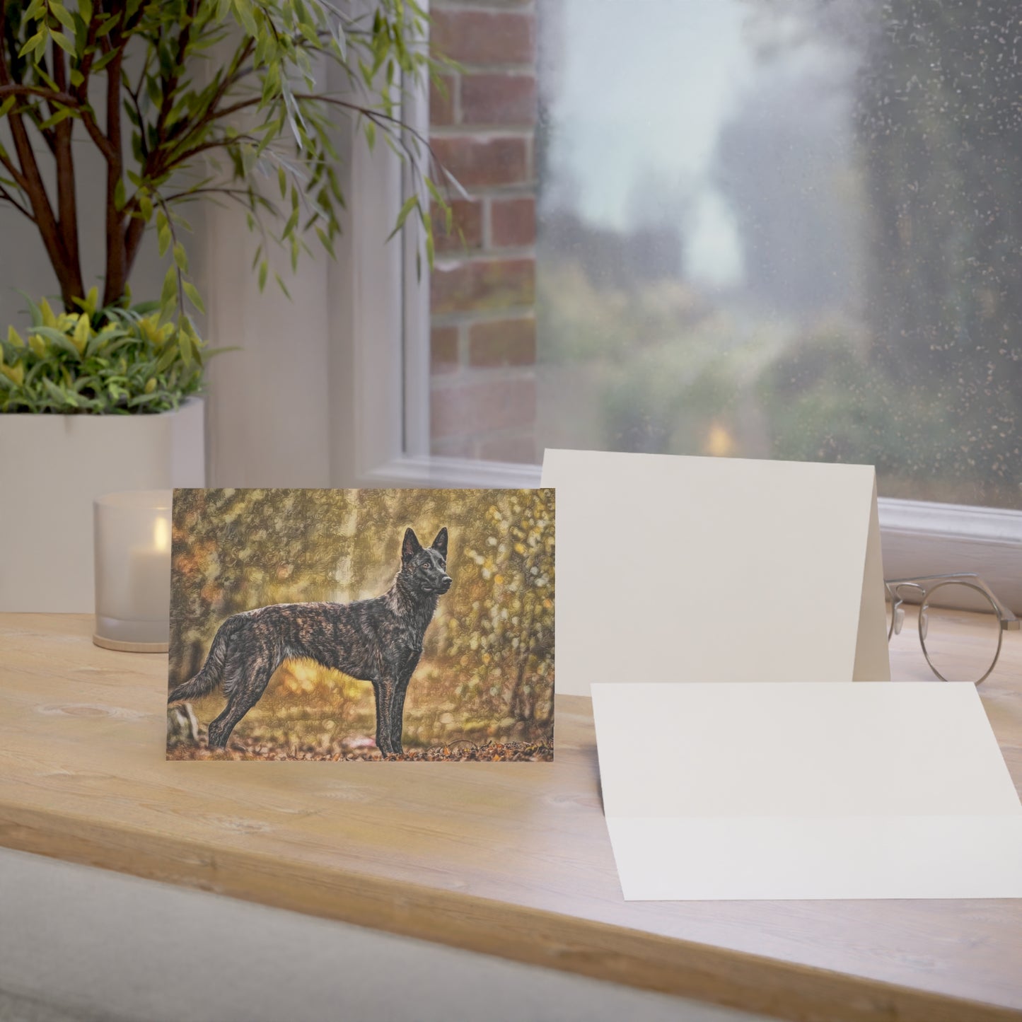 Dutch Shepherd Greeting Cards – 5x7 Dog Lover Notecards – Set of 10, 30 or 50 with Envelopes