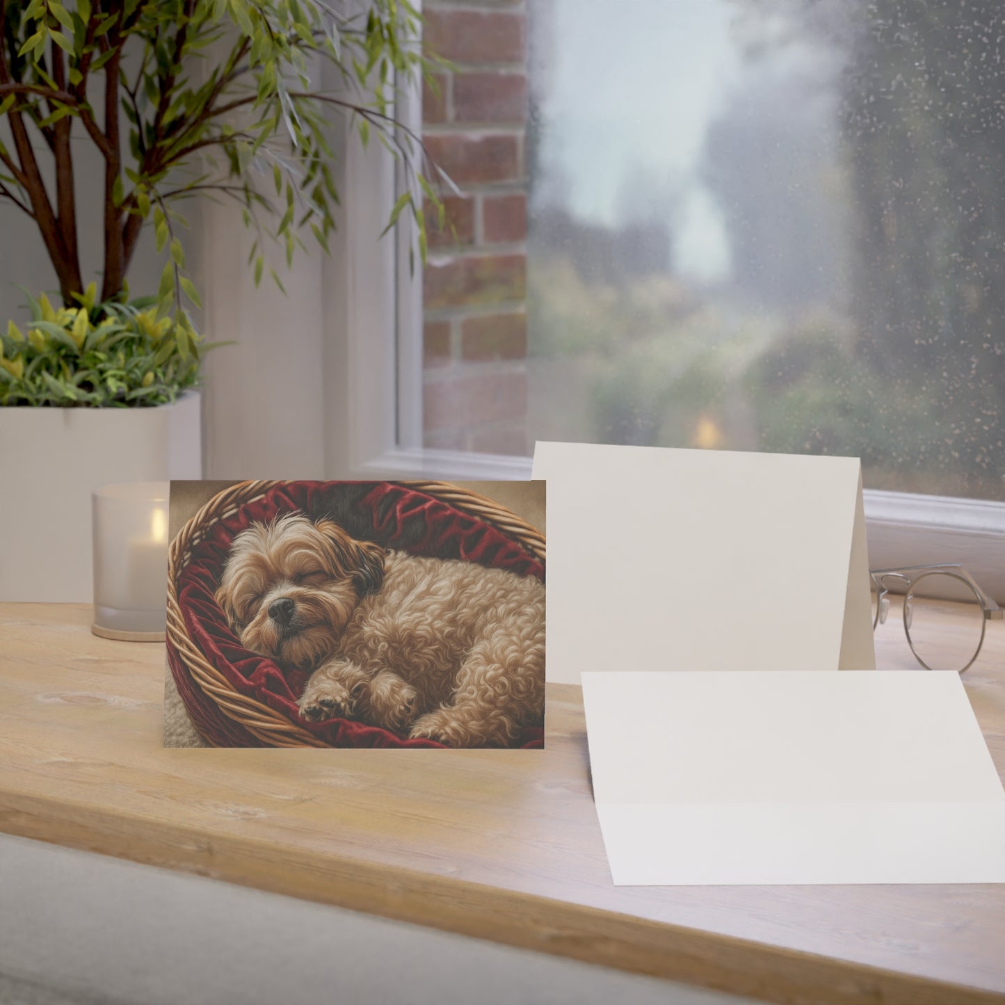 Shih-Poo Greeting Card Set | Oil Painting Shih-Poo Dog Lover Gift