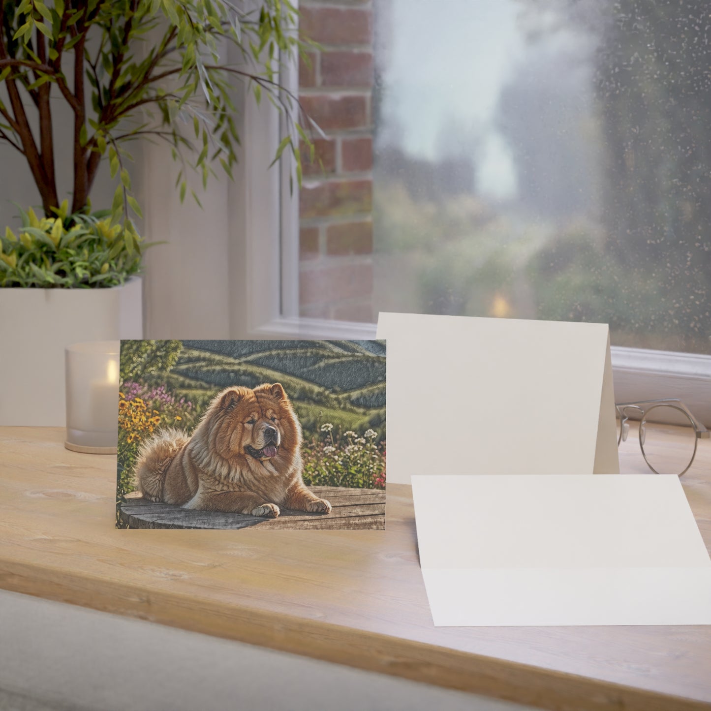 Chow Chow Greeting Cards – Dog Lover Note Card Set with Envelopes