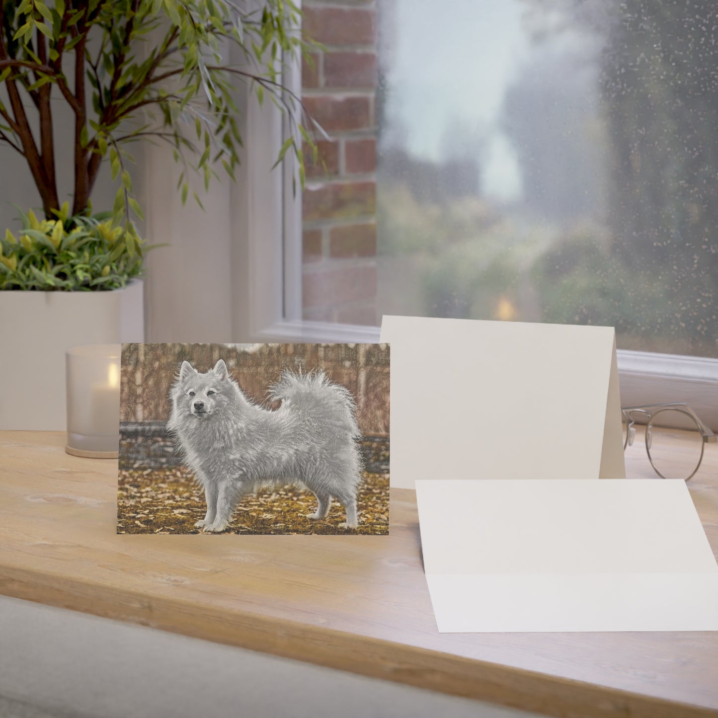 Japanese Spitz Greeting Card Set – Fluffy & Cheerful Dog Lover Cards (5"x7")
