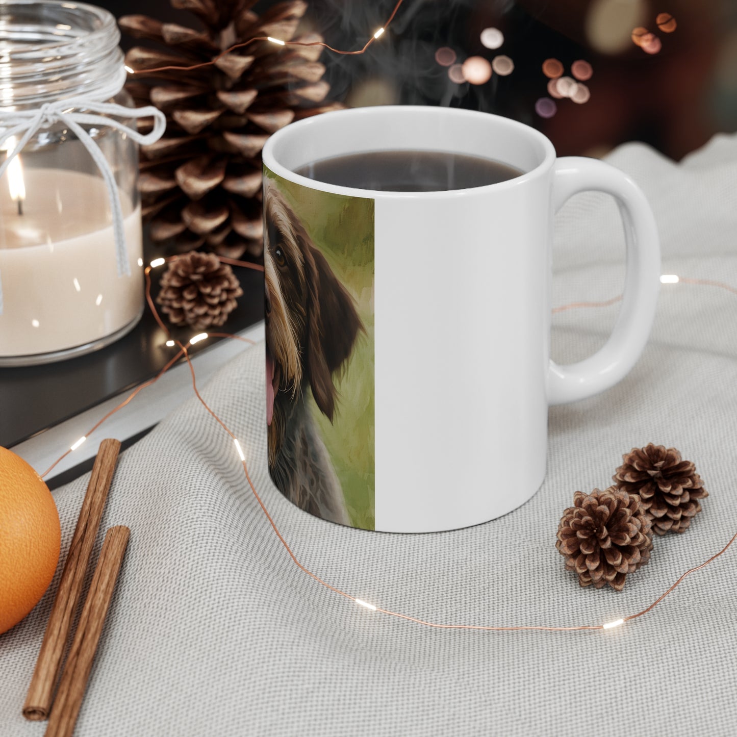 Wirehaired Pointing Griffon Coffee Mug – Rugged Dog Lover Gift – Artistic Sporting Breed Design