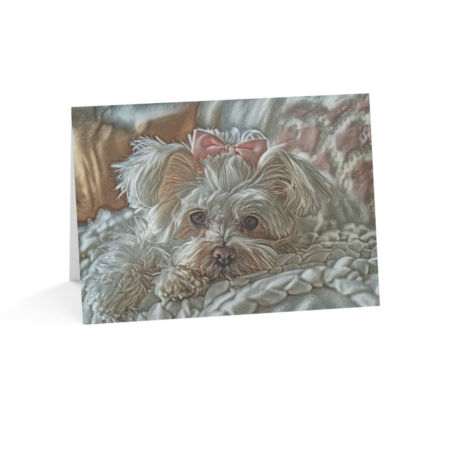 Maltese Greeting Cards – Elegant Dog Lover Stationery – Custom Maltese Photo Art
