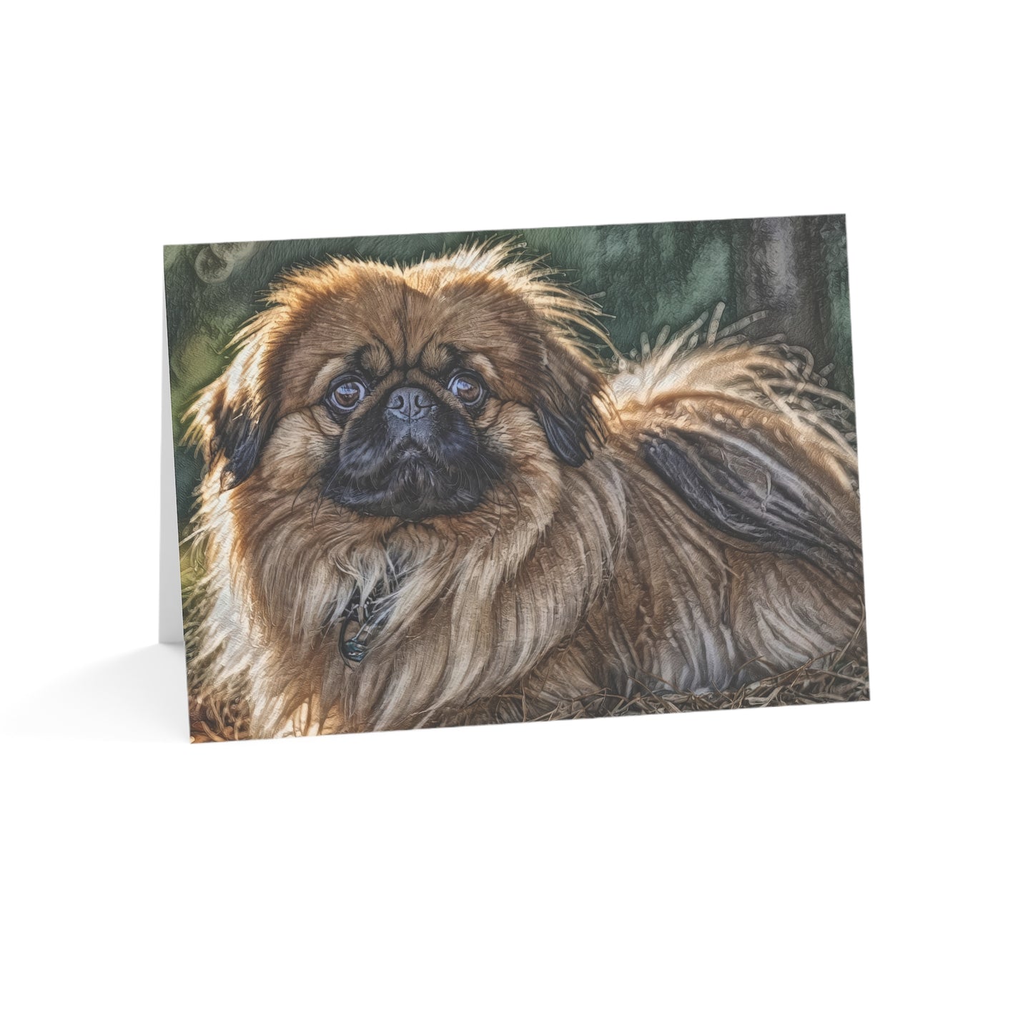 Pekingese Greeting Cards – Royal Dog Lover Gift – Watercolor Pekingese Art (Set of 10, 30, or 50)