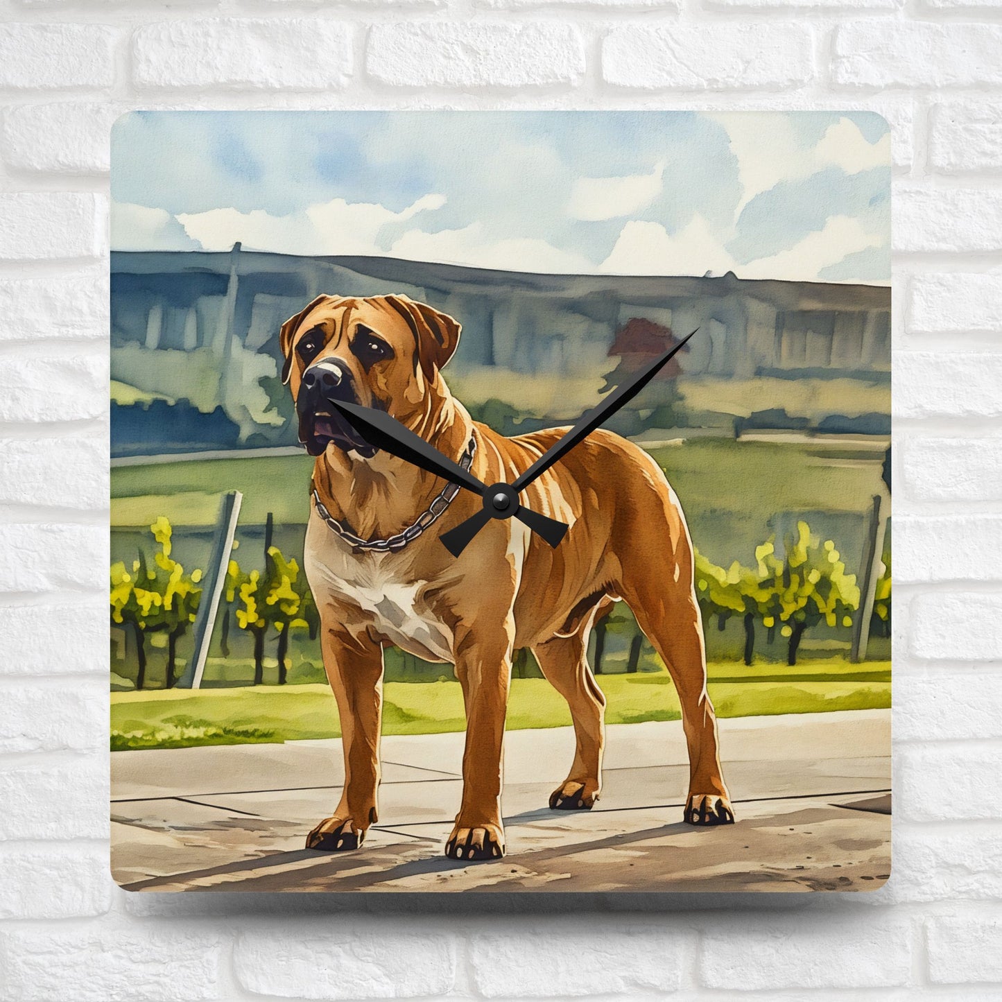 Bullmastiff Wall Clock | Dog Lover Gift | Decorative Acrylic Dog Breed Clock