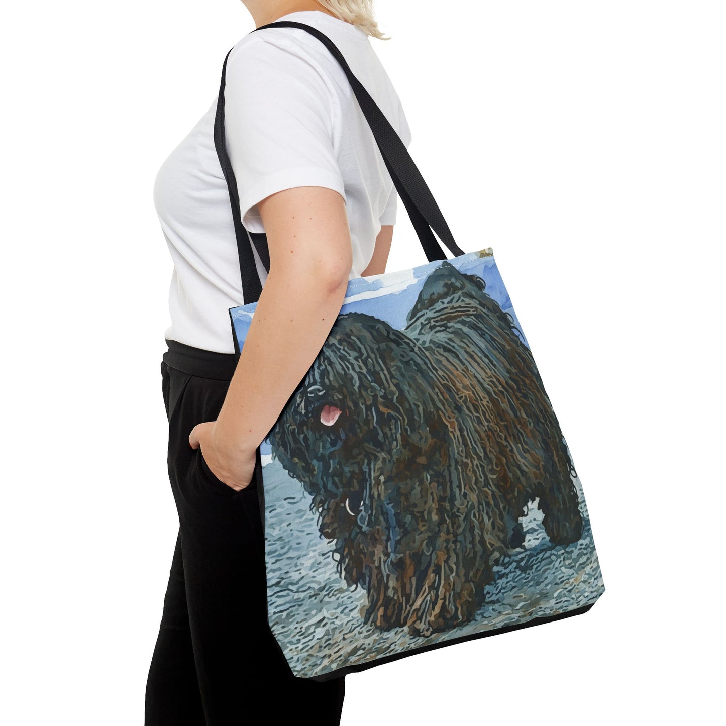 Puli Tote Bag – Unique Dog Lover Gift – Watercolor Puli Art
