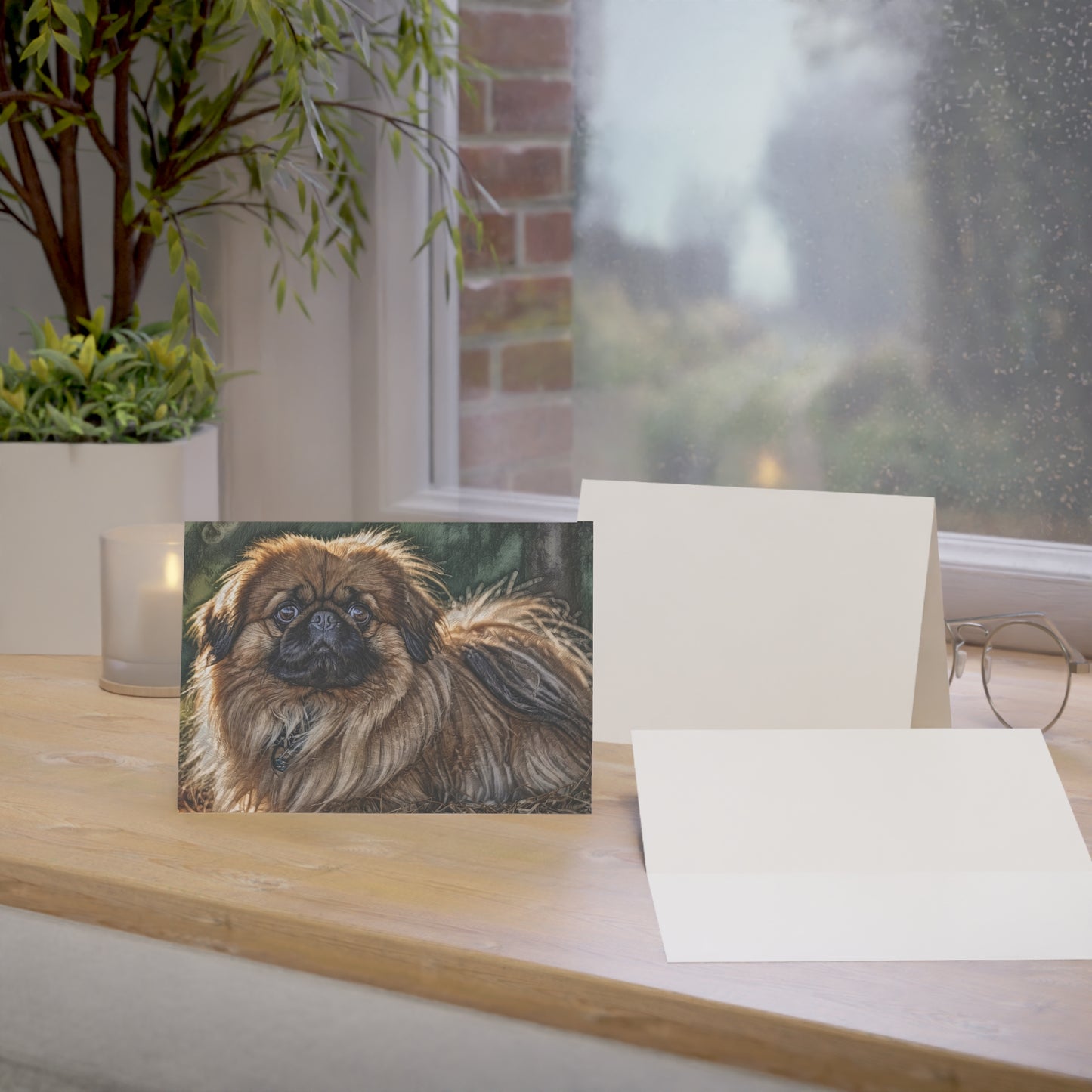 Pekingese Greeting Cards – Royal Dog Lover Gift – Watercolor Pekingese Art (Set of 10, 30, or 50)