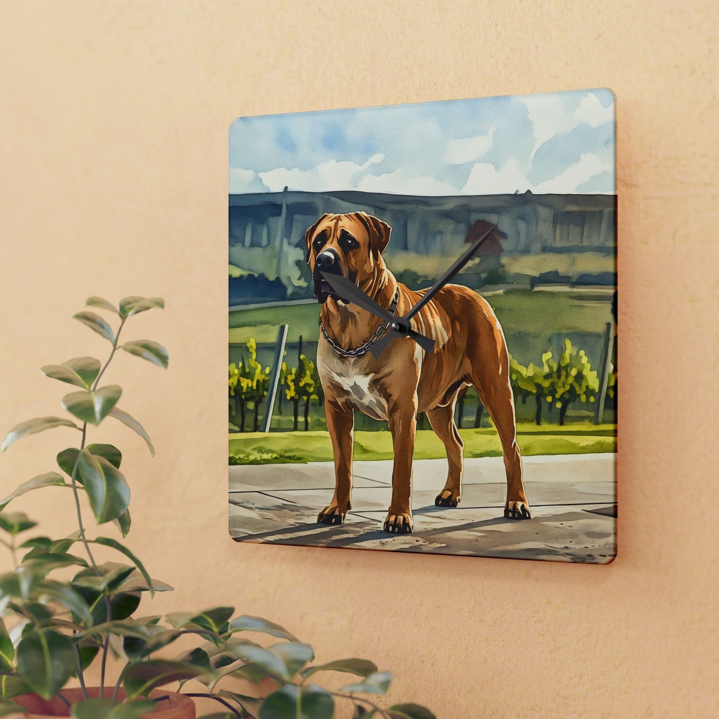 Bullmastiff Wall Clock | Dog Lover Gift | Decorative Acrylic Dog Breed Clock