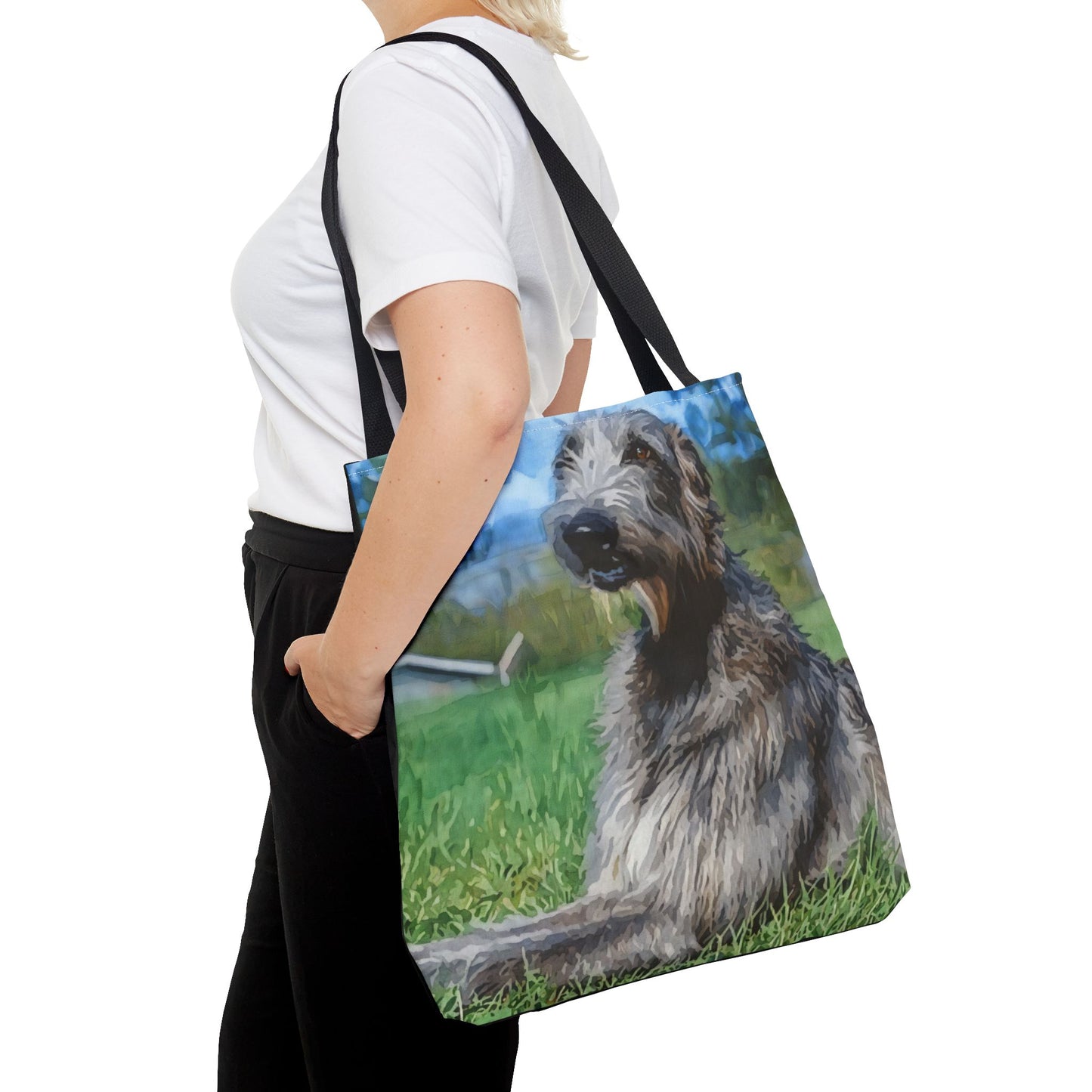Scottish Deerhound Tote Bag – Noble Dog Lover Gift – Watercolor Scottish Deerhound Art