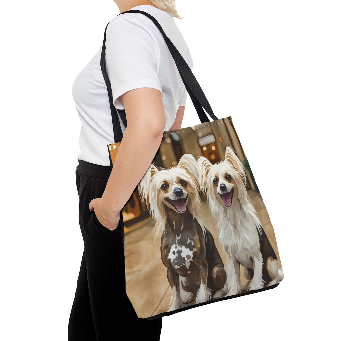 Chinese Crested Tote Bag | Dog Lover Gift | Elegant Reusable Bag with Chinese Crested Art