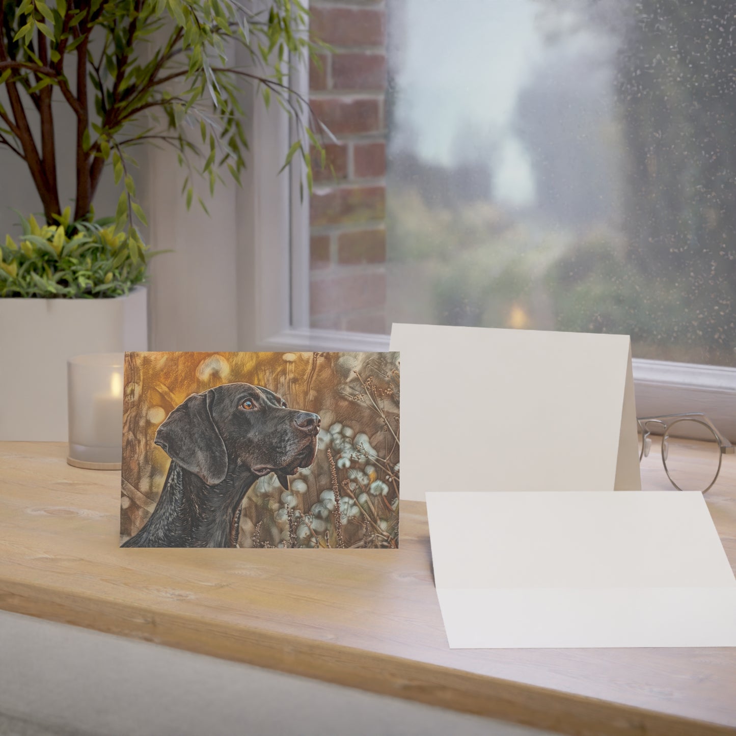 Pointer Greeting Cards – Elegant Dog Lover Stationery – Artistic Pointer Design