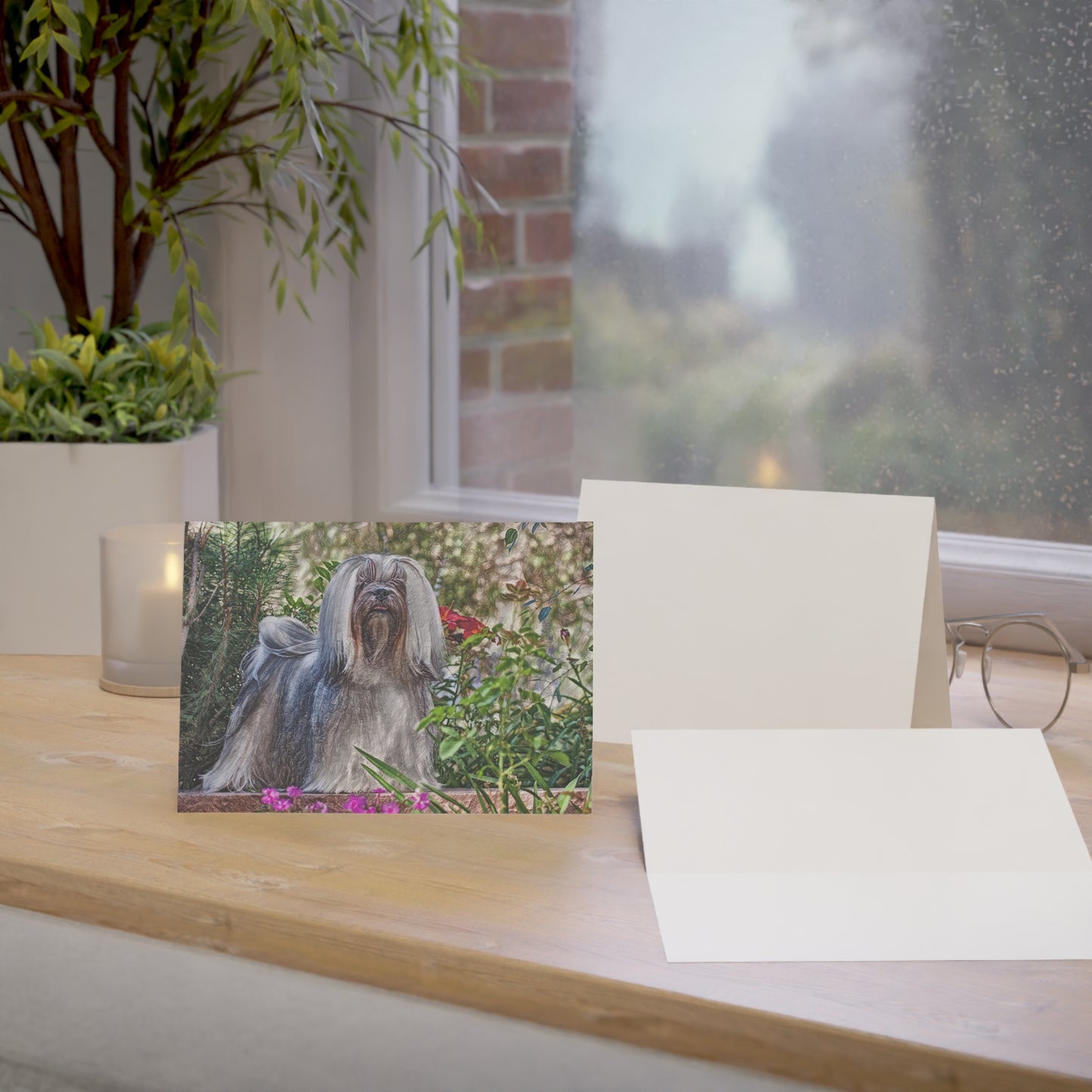 Lhasa Apso Greeting Cards | 5x7 Companion Dog Breed Stationery | Sets of 10, 30, 50