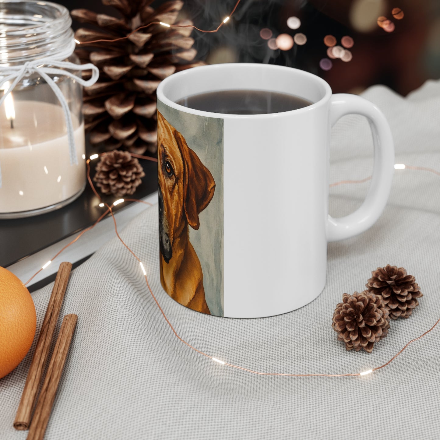 Broholmer Coffee Mug | Dog Lover Gift | Classic Ceramic Mug with Broholmer Art