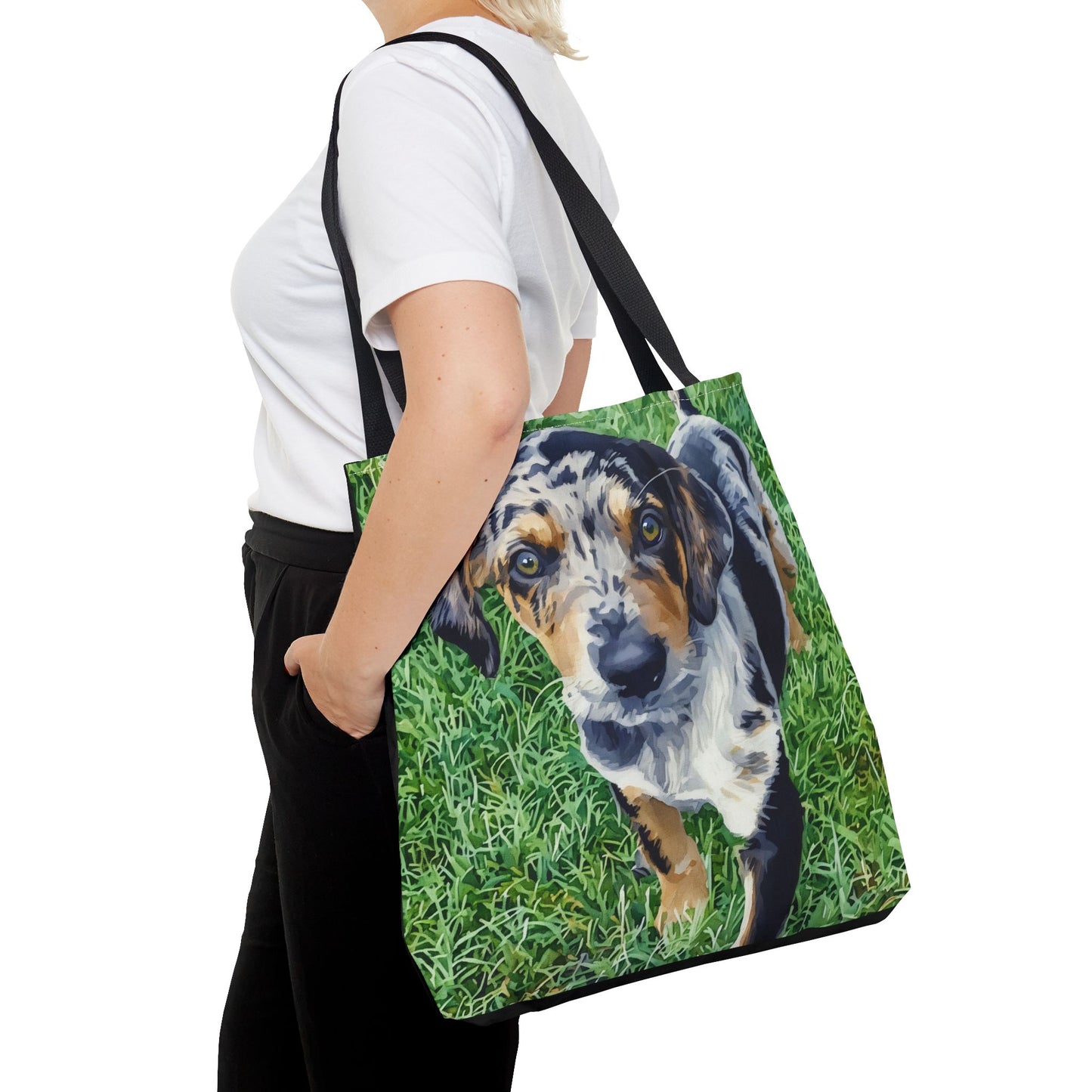 Catahoula Leopard Dog Tote Bag | Dog Lover Gift | Stylish Reusable Canvas Bag with Elegant Catahoula Art