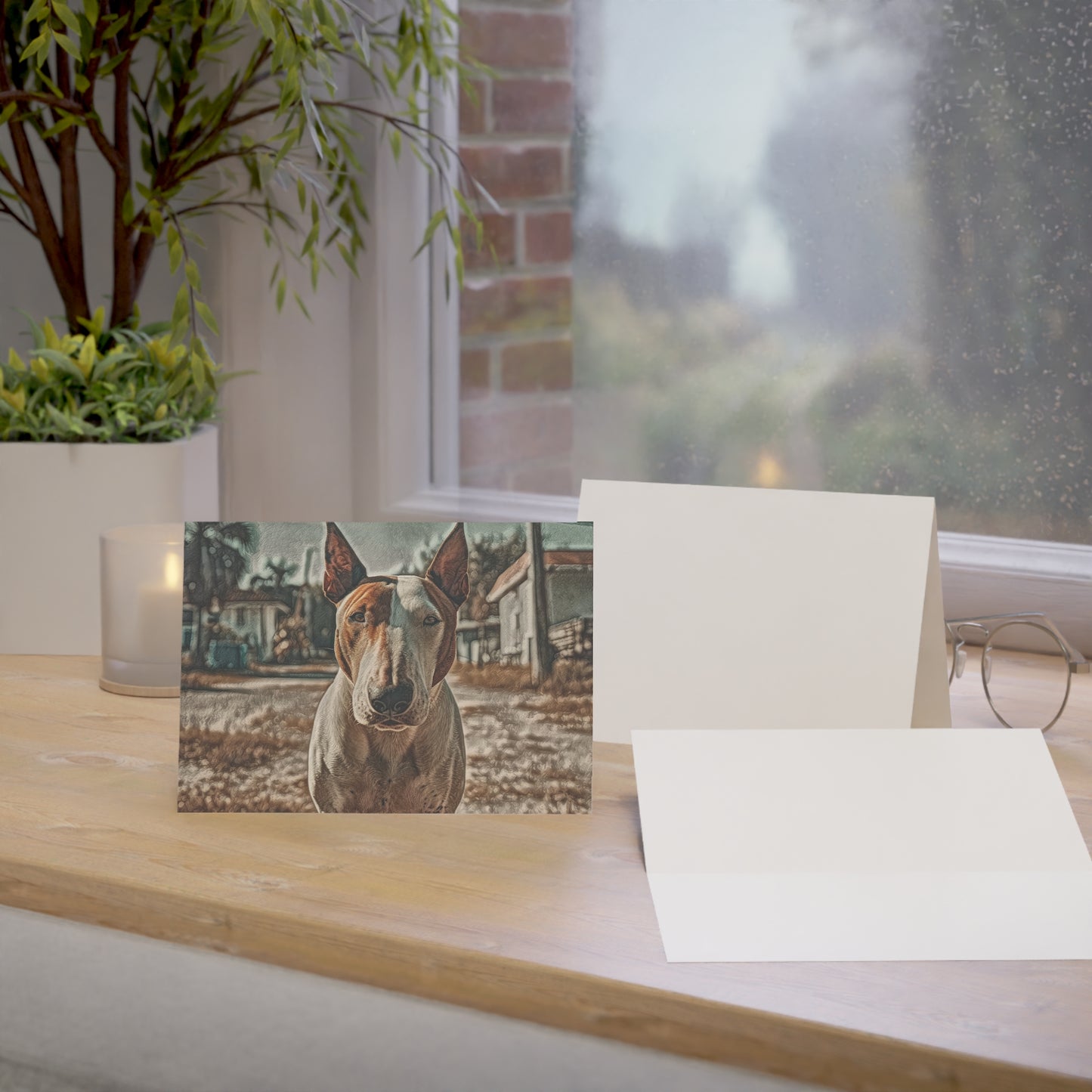 Bull Terrier Greeting Cards (Set of 10, 30, 50) | Dog Lover Stationery | Blank Inside