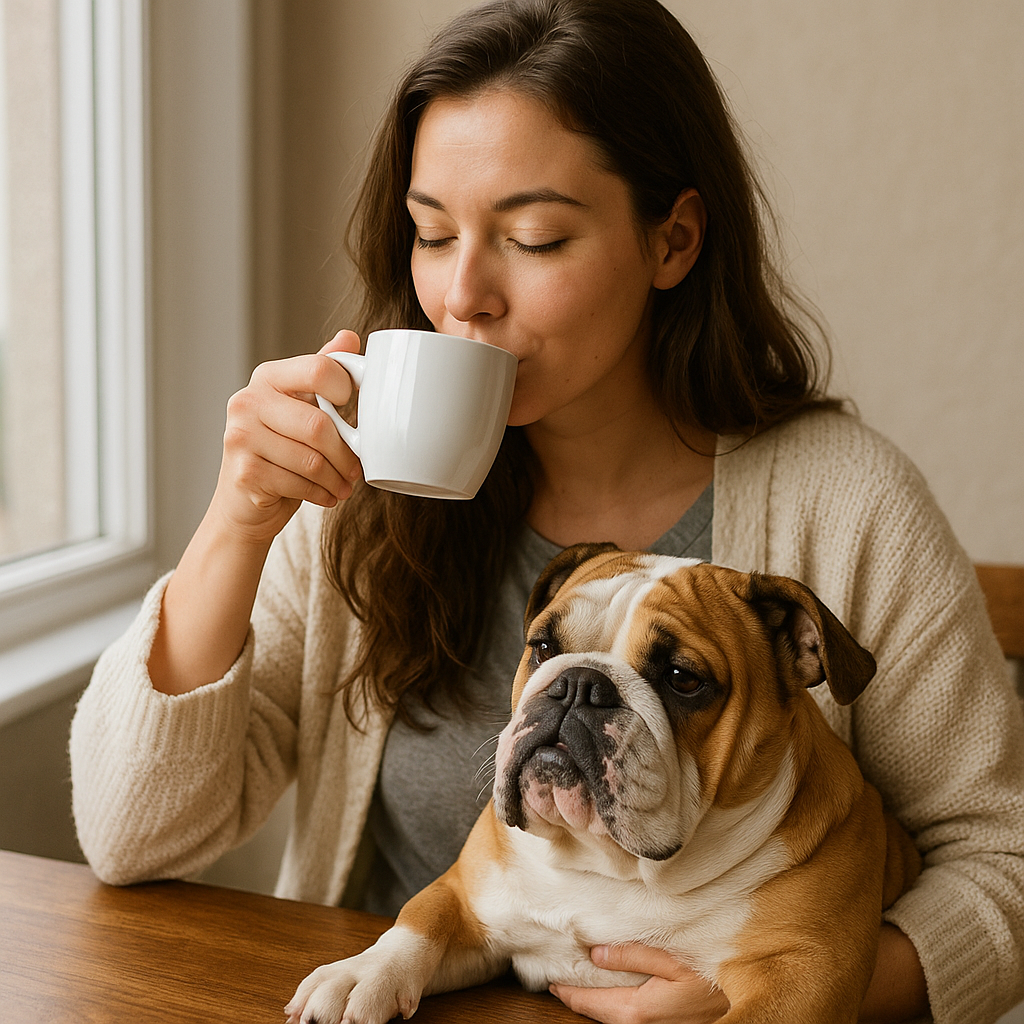 Bulldog Coffee Mug – Watercolor Dog Headshot | Gift for Dog Lovers
