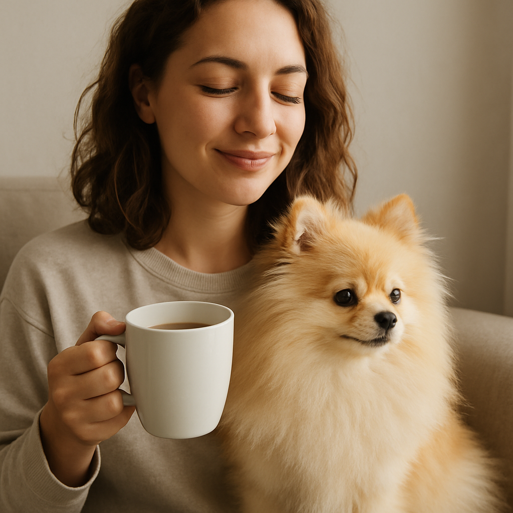 Pomeranian Coffee Mug – Watercolor Dog Headshot | Gift for Dog Lovers
