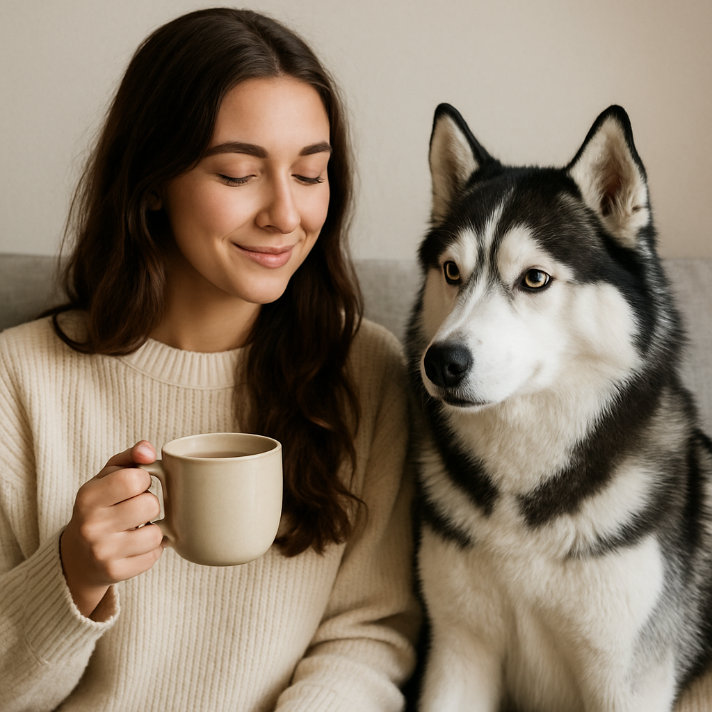 Siberian Husky Coffee Mug – Watercolor Dog Headshot | Gift for Dog Lovers