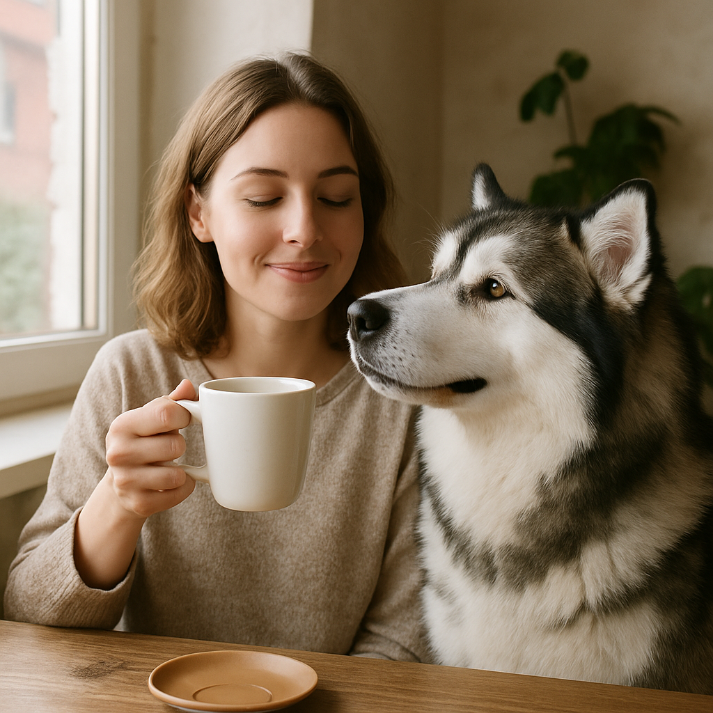 Alaskan Malamute Coffee Mug – 11 oz Ceramic Dog Lover Gift with Malamute Watercolor Art