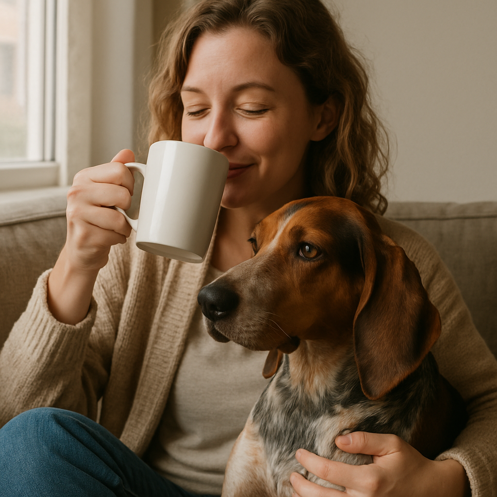 American English Coonhound Coffee Mug – 11 oz Ceramic Dog Lover Gift with Coonhound Watercolor Art