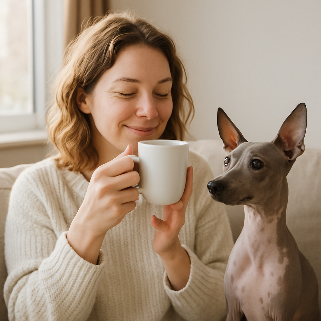 American Hairless Terrier Coffee Mug | Dog Lover Gift | Watercolor AHT Art on 11oz Ceramic Mug